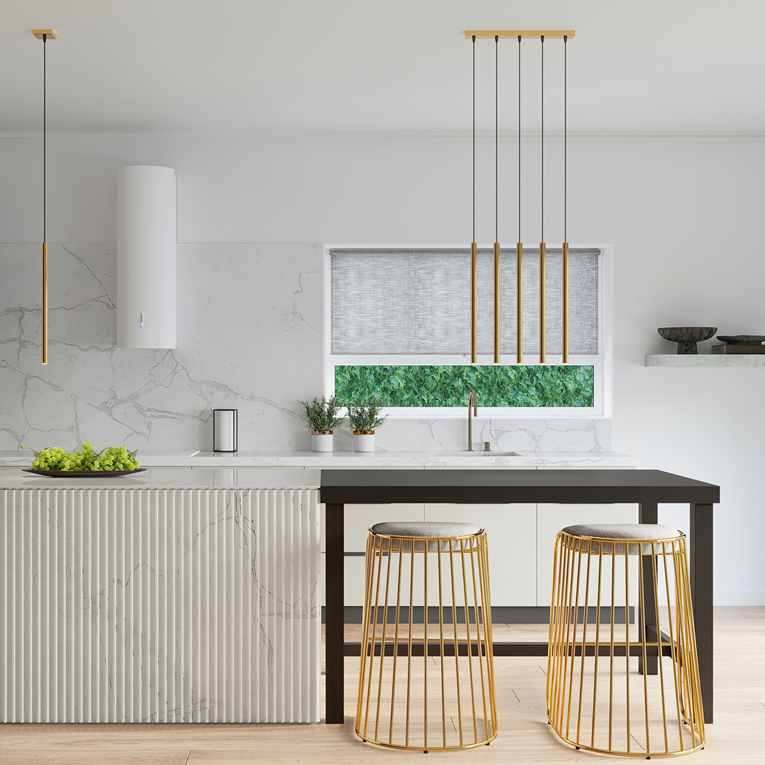 Pendant Lamp Pastelo 5L  Gold - Thumbnail 8