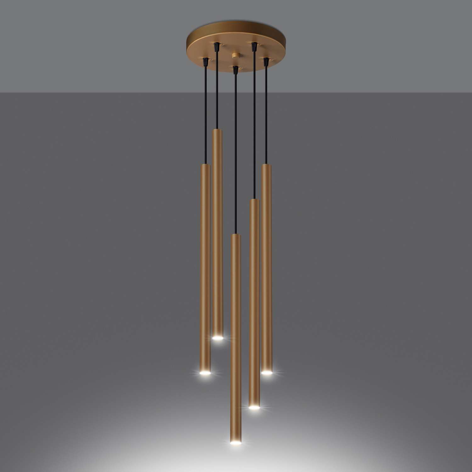 Pendant Lamp Pastelo 5P Gold - Thumbnail 3