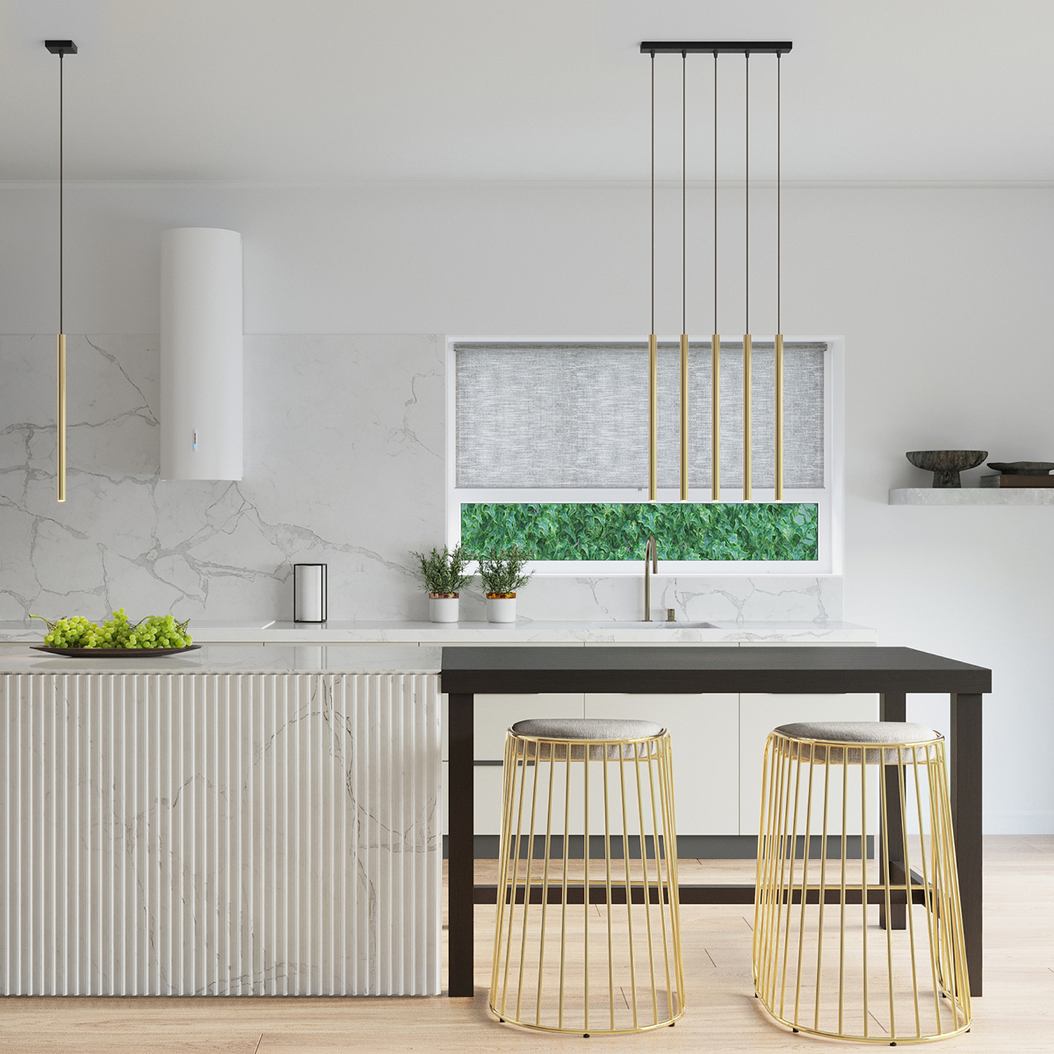Pendant Lamp Pastelo 3P Polished Gold - Thumbnail 8
