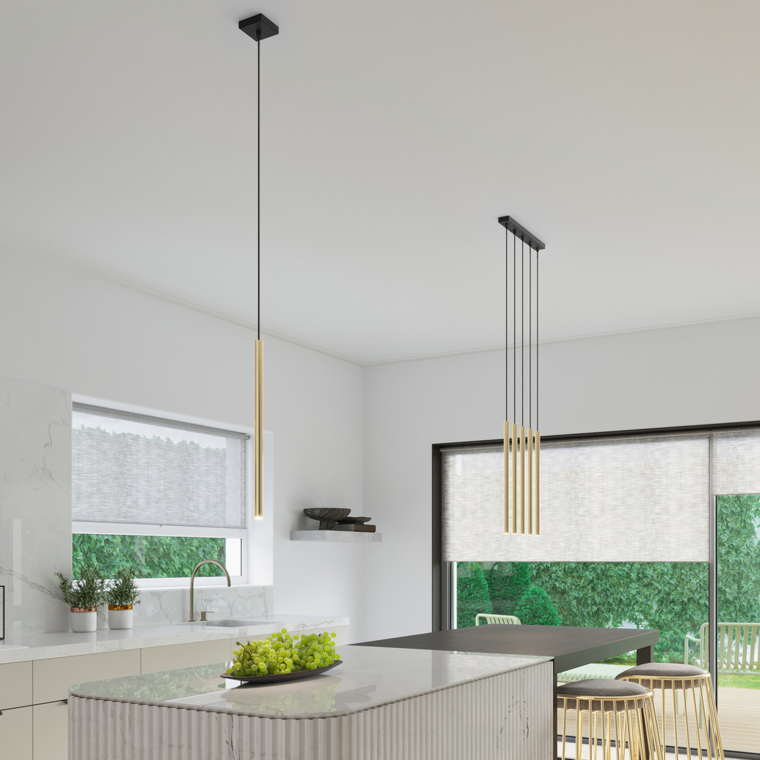 Pendant Lamp Pastelo 3P Polished Gold - Thumbnail 9