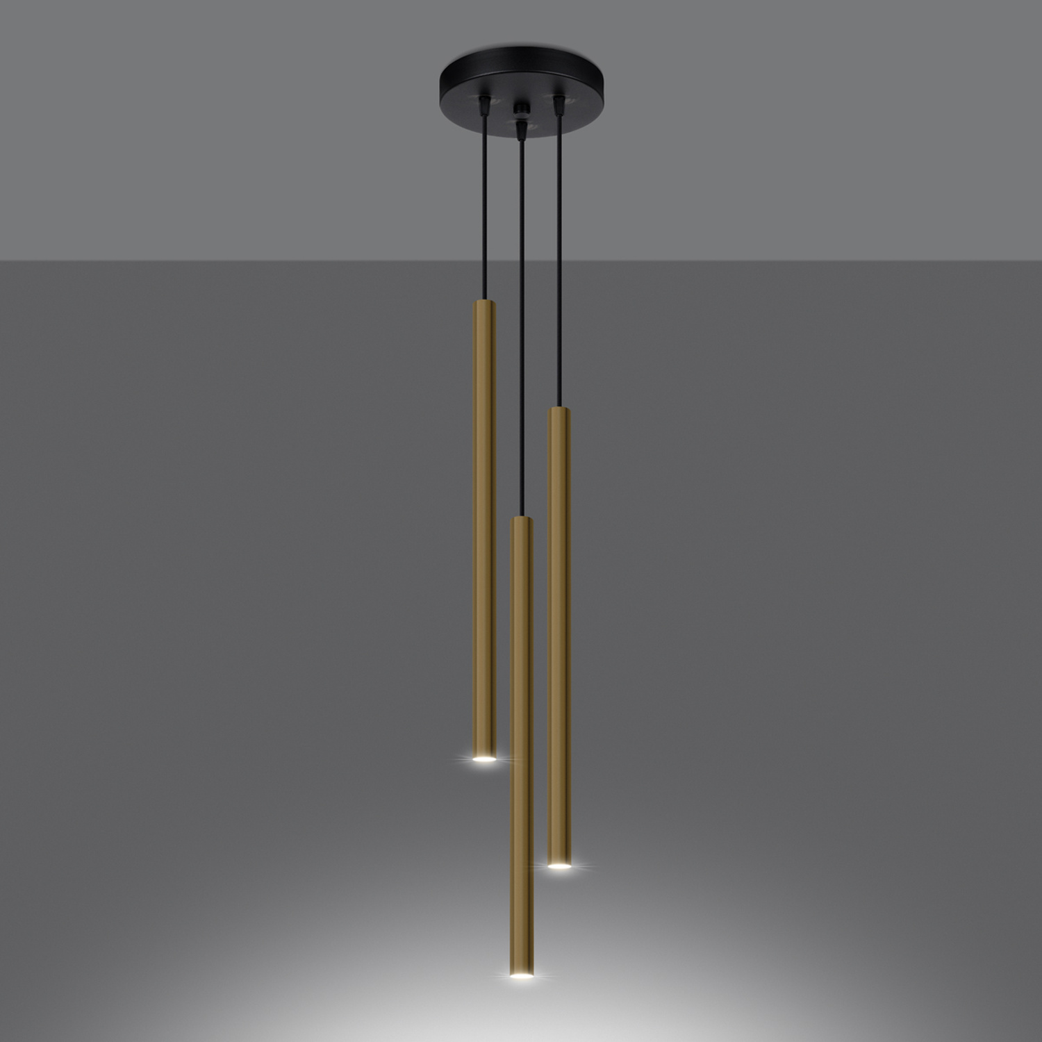Pendant Lamp Pastelo 3P Polished Gold - Thumbnail 3
