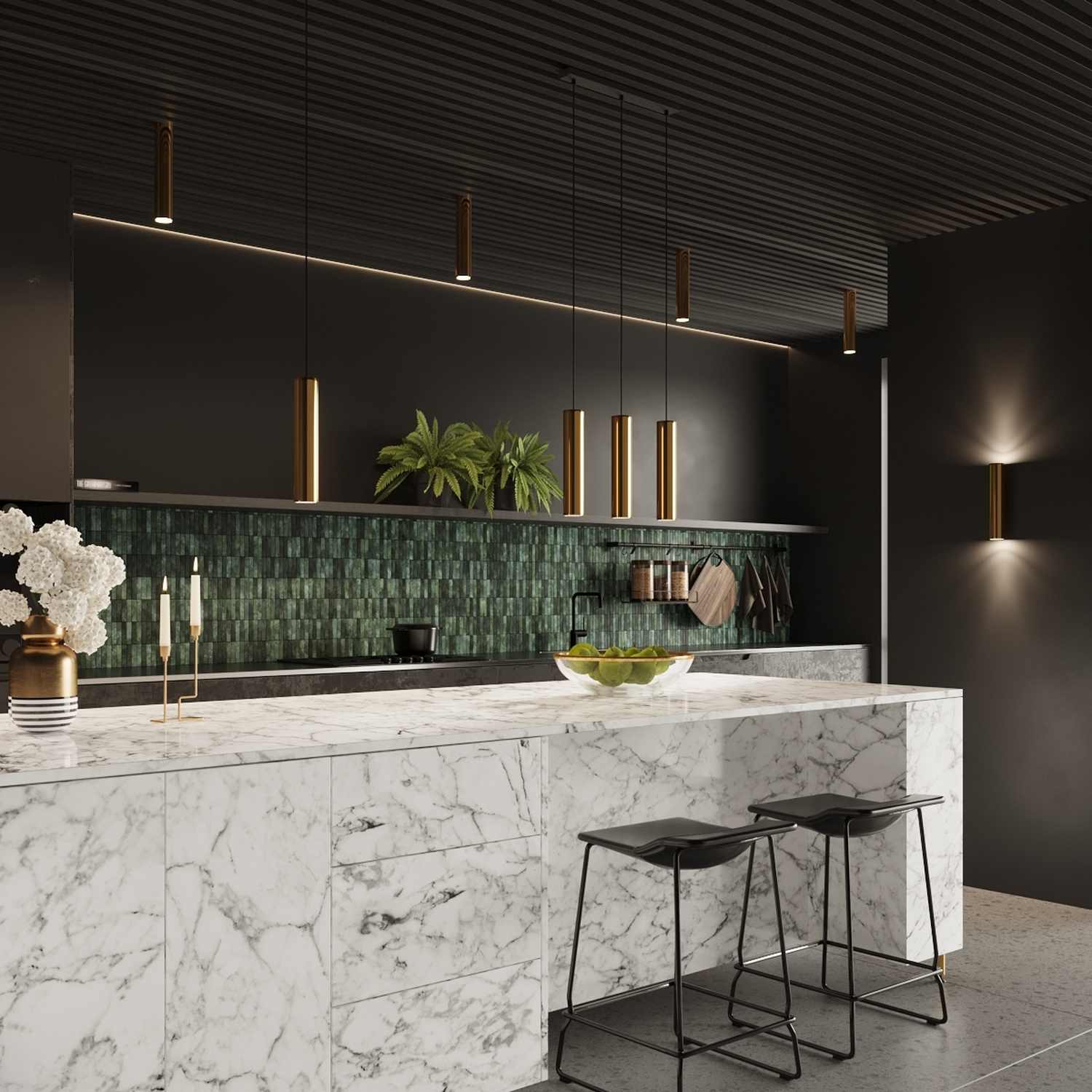 Pendant Lamp Lagos 1 Polished Gold - Thumbnail 9