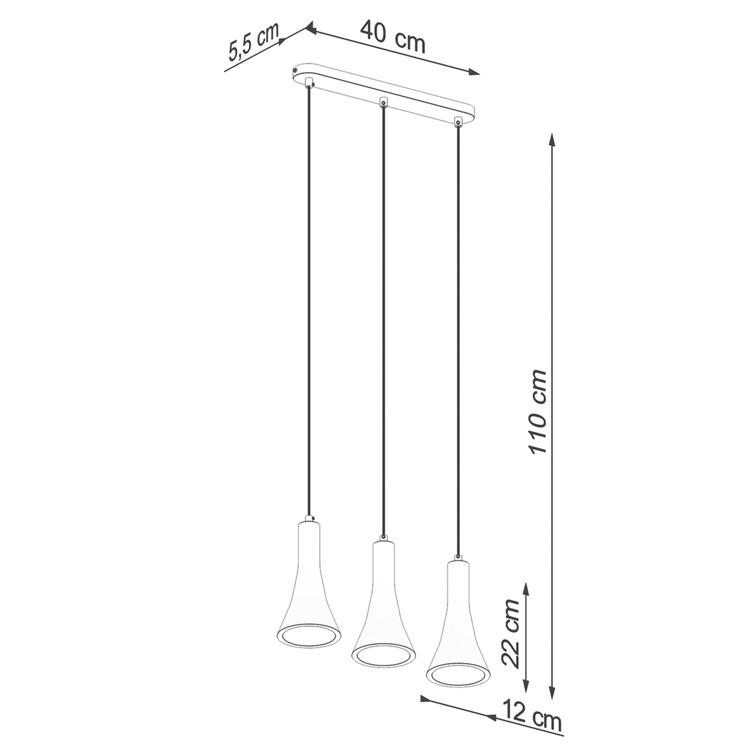 Pendant Lamp Rea 3L Concrete - Thumbnail 5