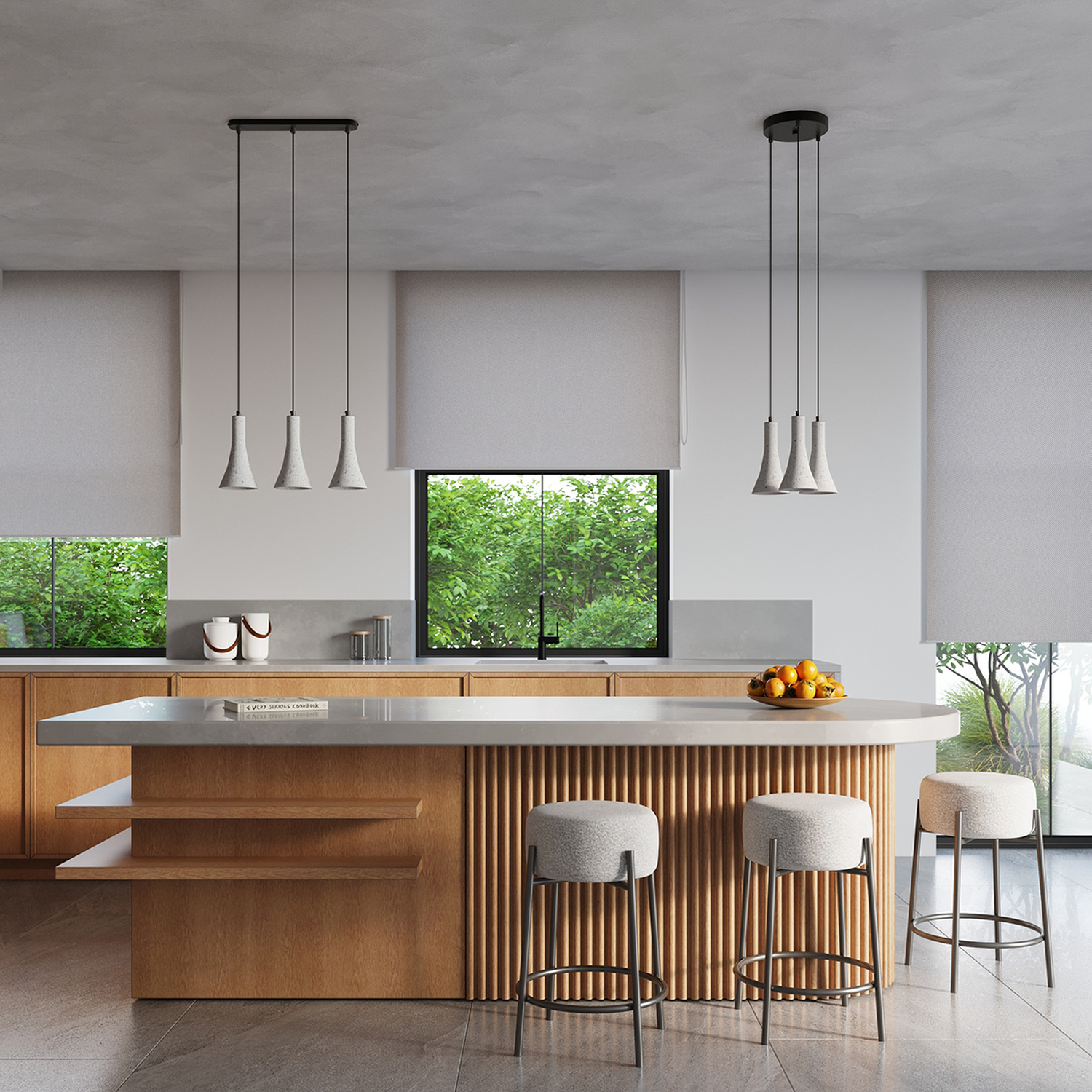 Pendant Lamp Rea 3L Concrete - Thumbnail 8
