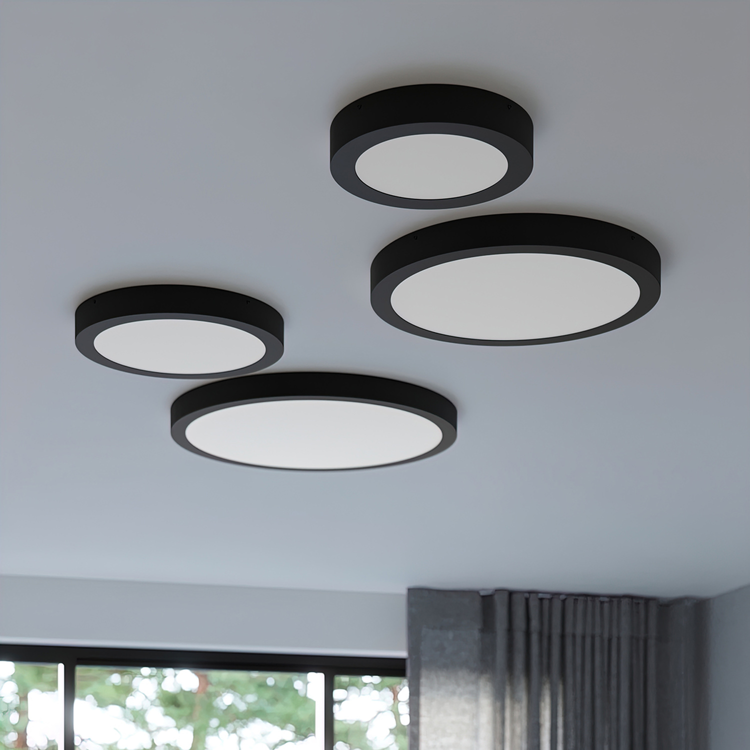Ceiling Lamp Onyx 40 Black Led 3000K - Thumbnail 8