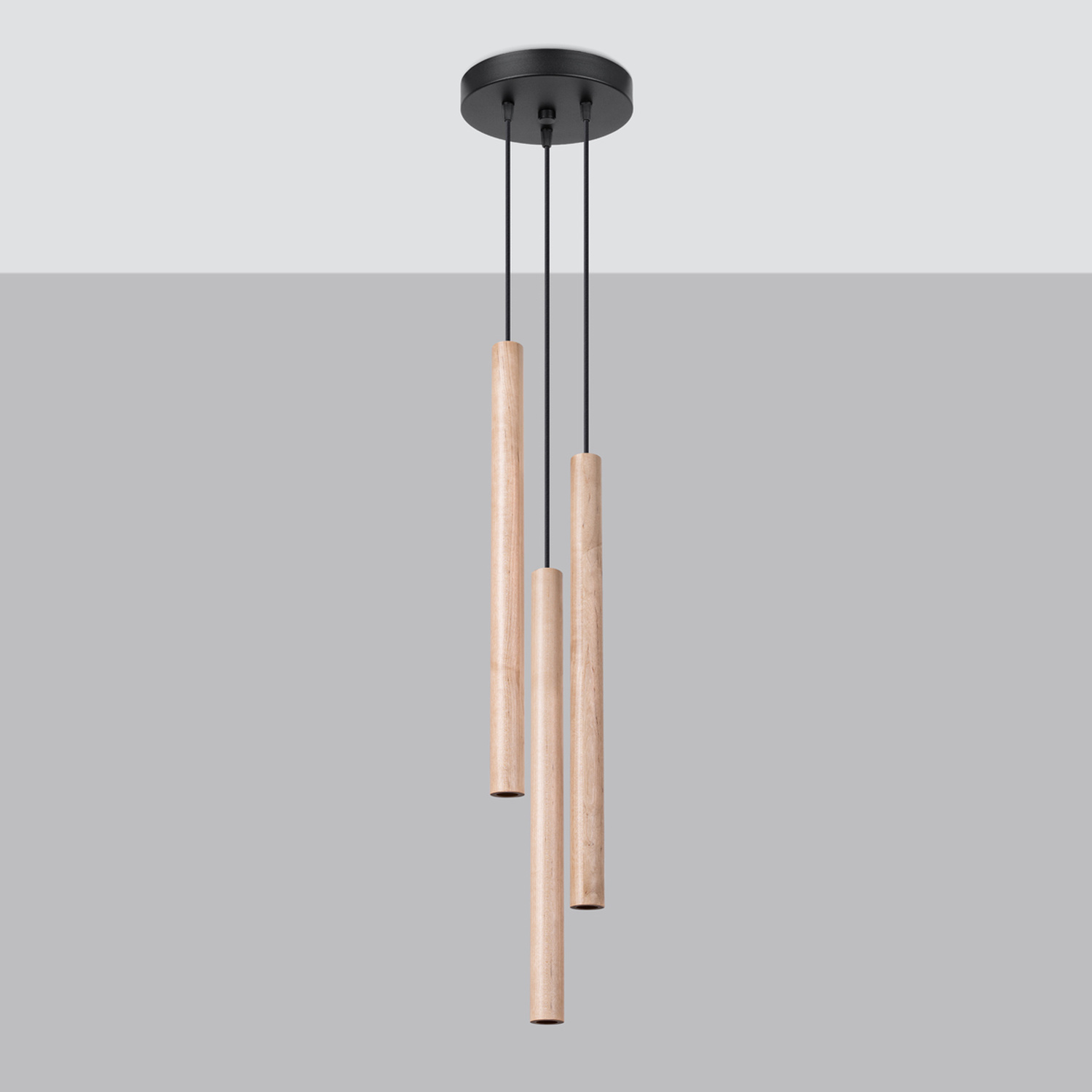 Pendant Lamp Pastelo 3P Wood - Thumbnail 2