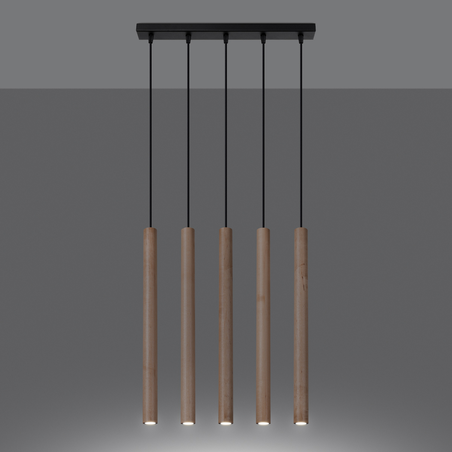Pendant Lamp Pastelo 5L Wood - Thumbnail 3