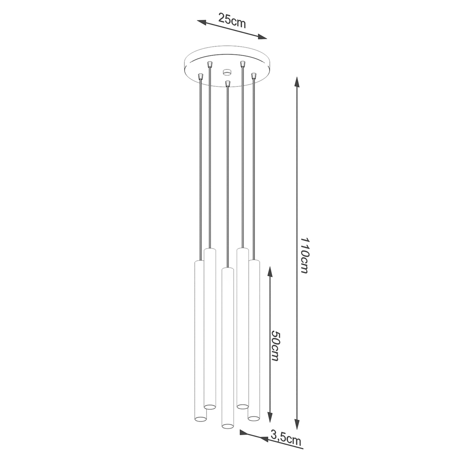 Pendant Lamp Pastelo 5P Wood - Thumbnail 5