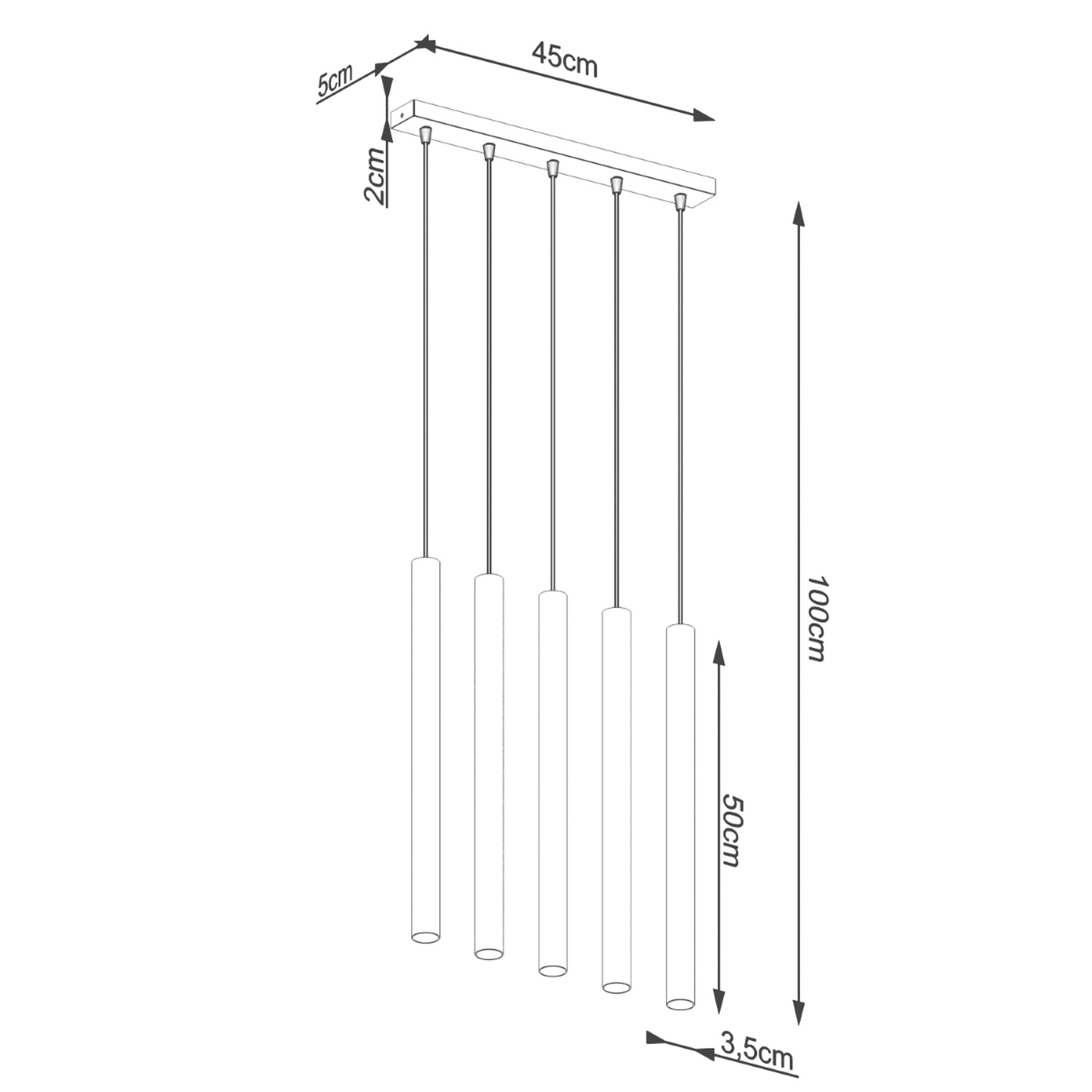 Pendant Lamp Pastelo 5L Concrete - Thumbnail 5