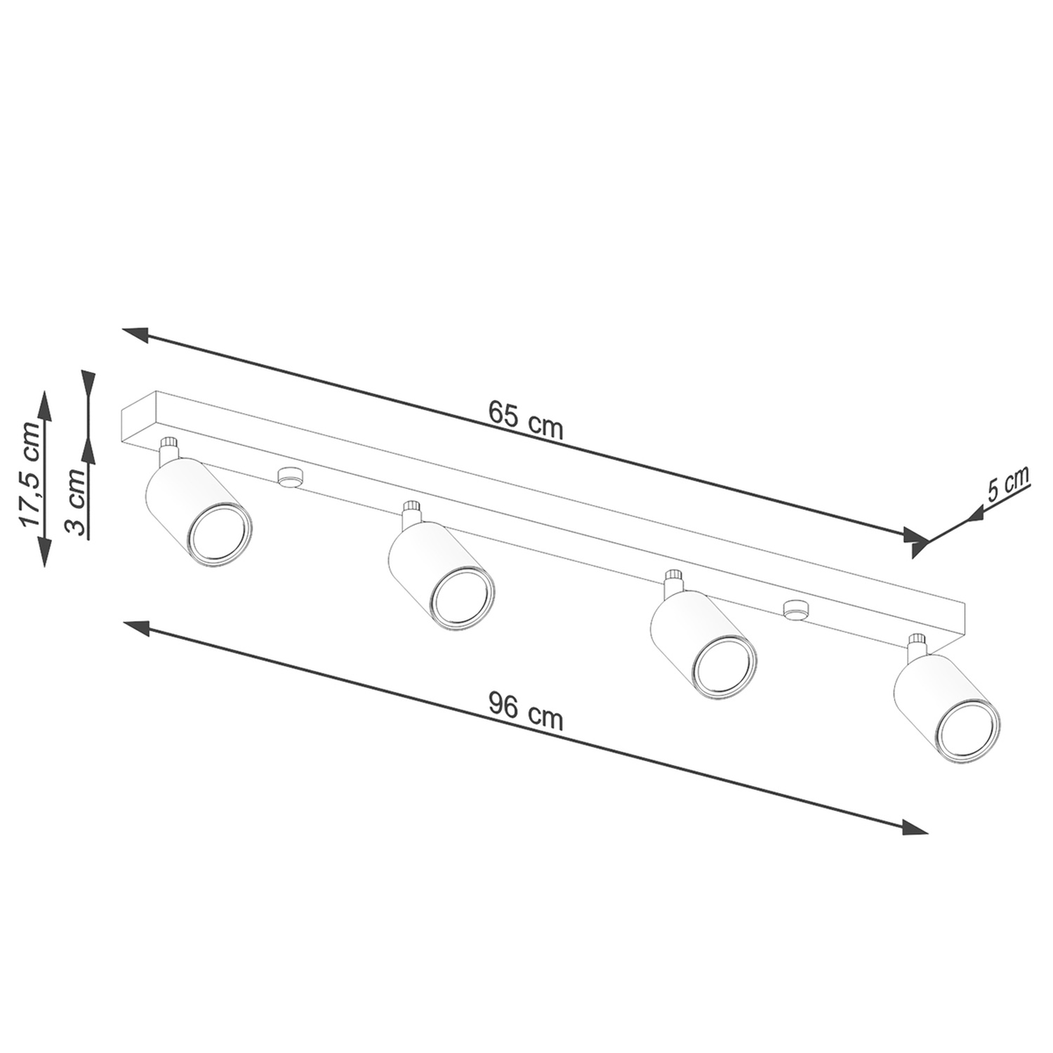 Ceiling Lamp Verdo 4 White - Thumbnail 5