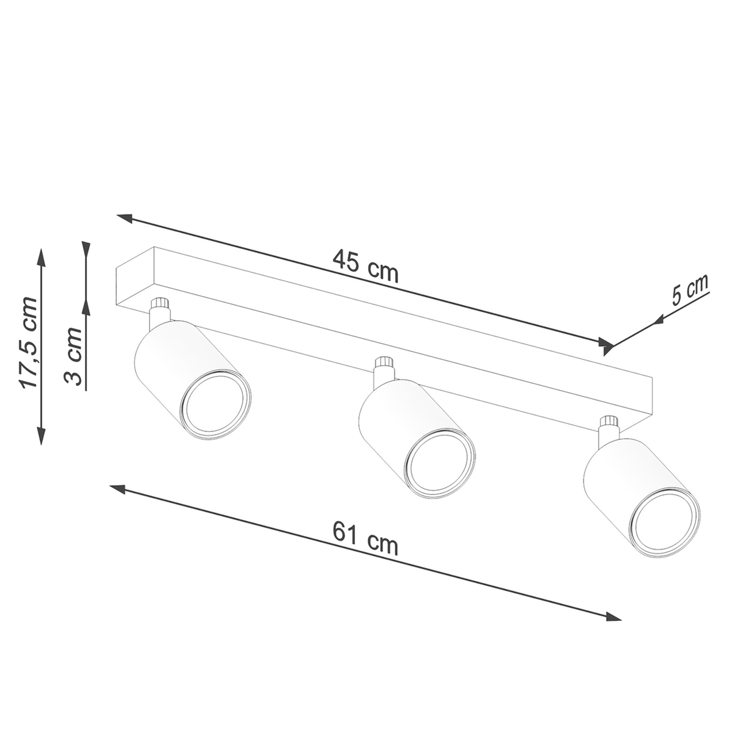 Ceiling Lamp Verdo 3L Black - Thumbnail 5