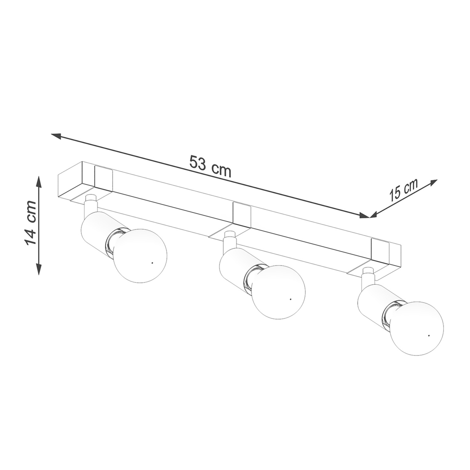 Ceiling Lamp Zuca 3 Black - Thumbnail 5