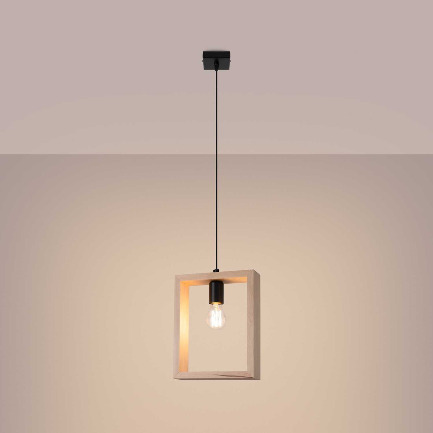 Pendant Lamp Aries Natural Wood - Thumbnail 3