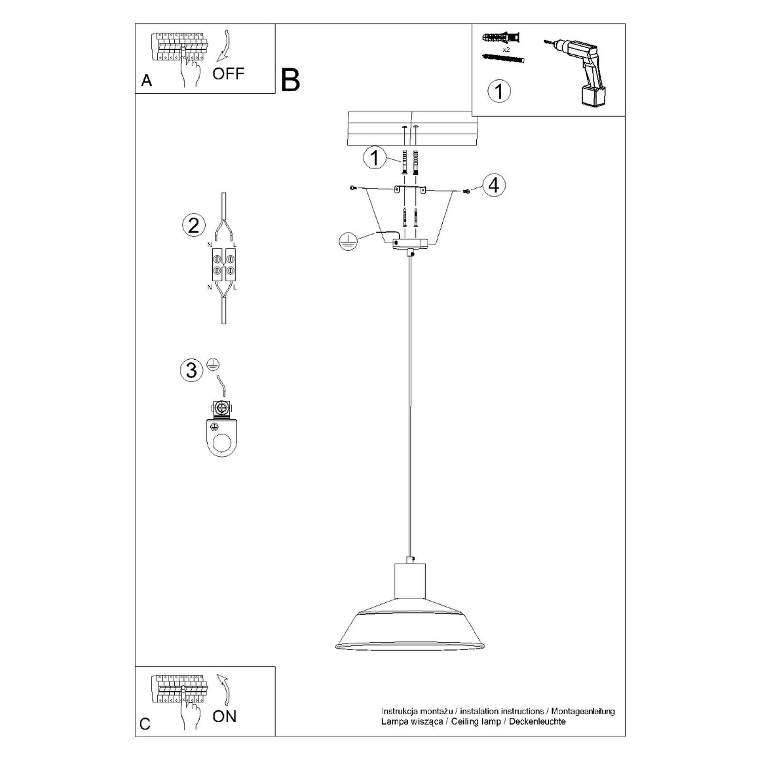 Pendant Lamp Fano Black - Thumbnail 17