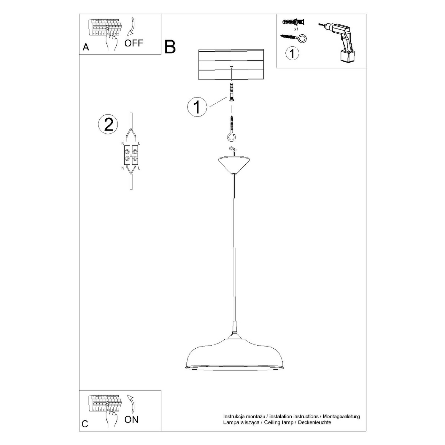 Pendant Lamp Gina Black - Thumbnail 14