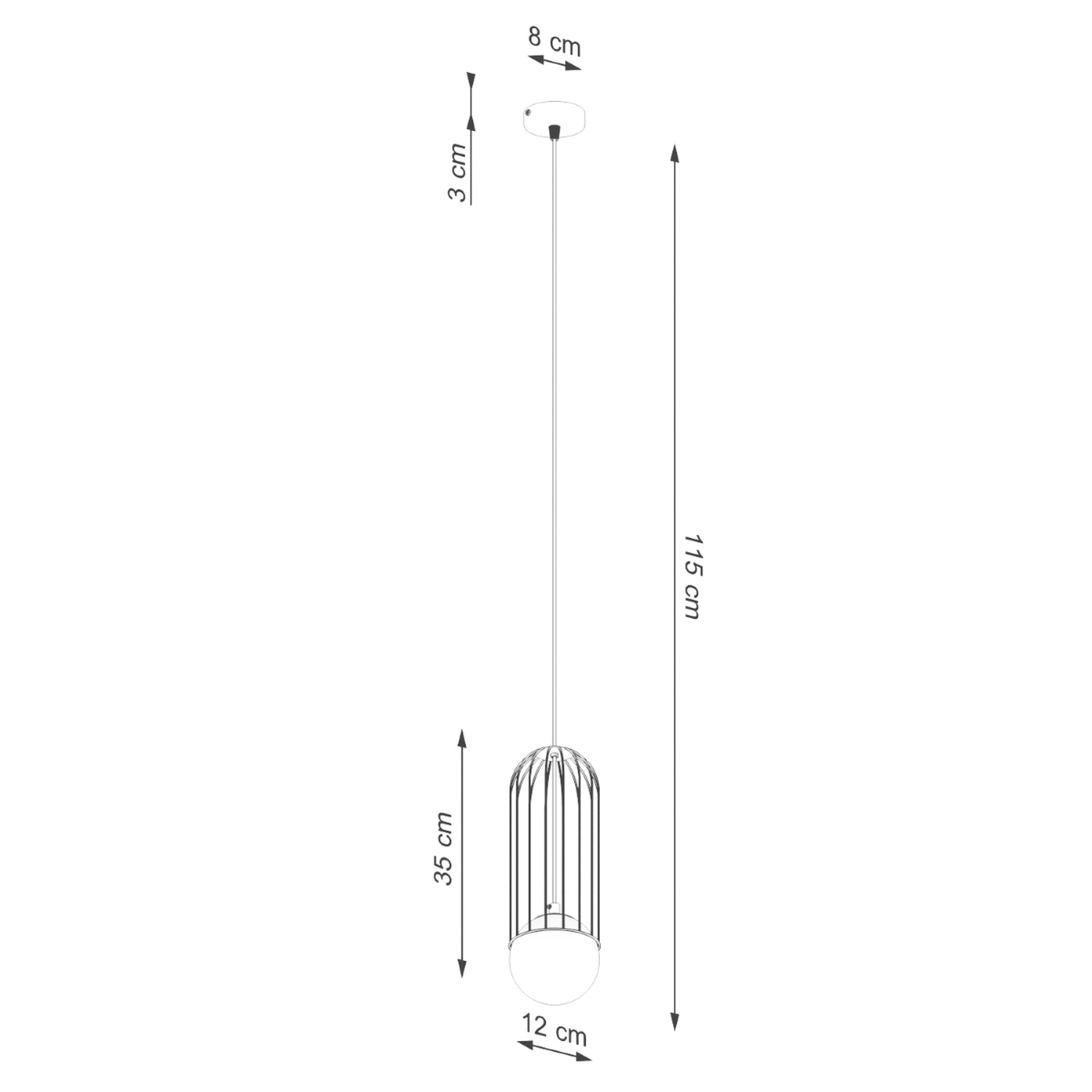 Pendant Lamp Brina 1 Black - Thumbnail 13