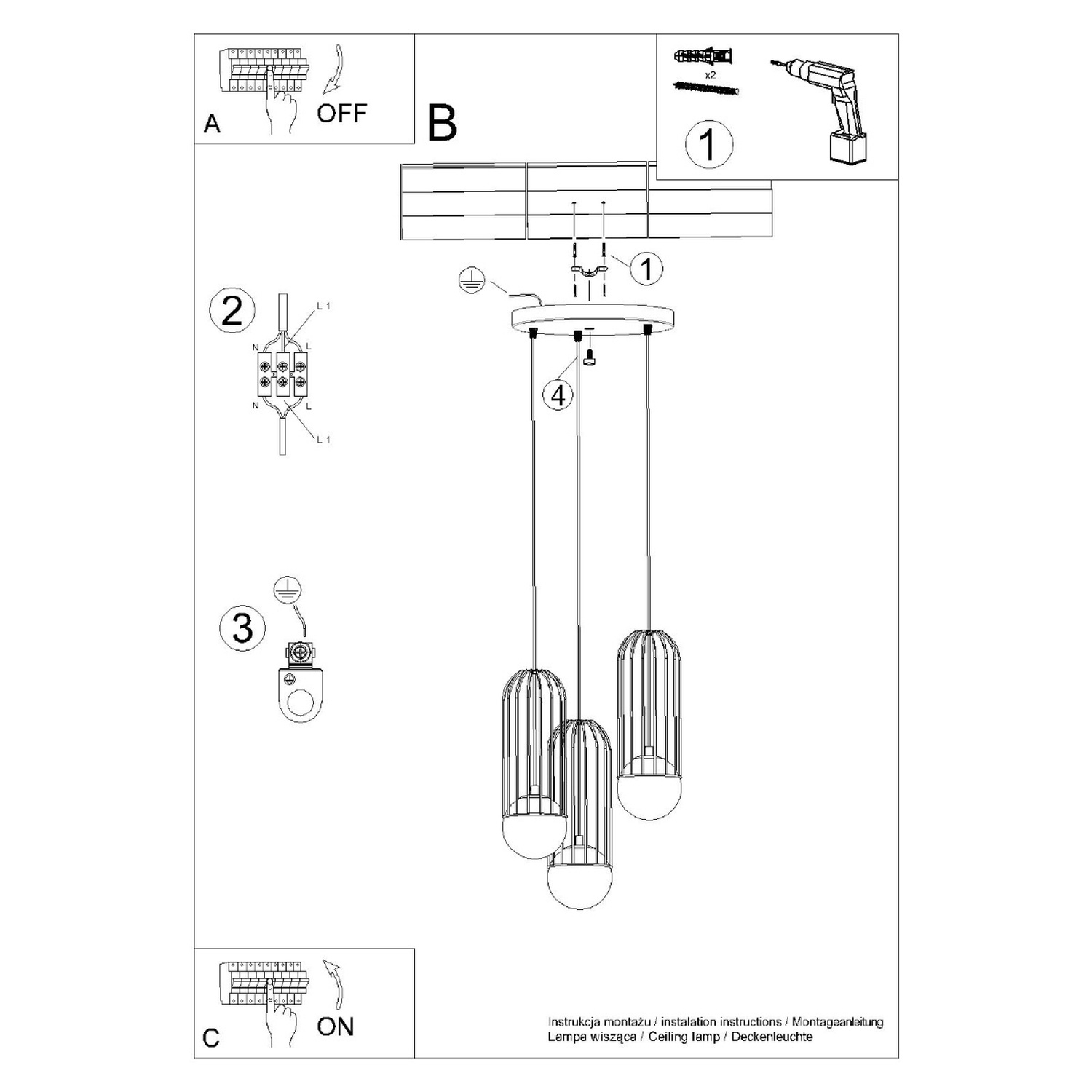 Pendant Lamp Brina 3P Black - Thumbnail 17
