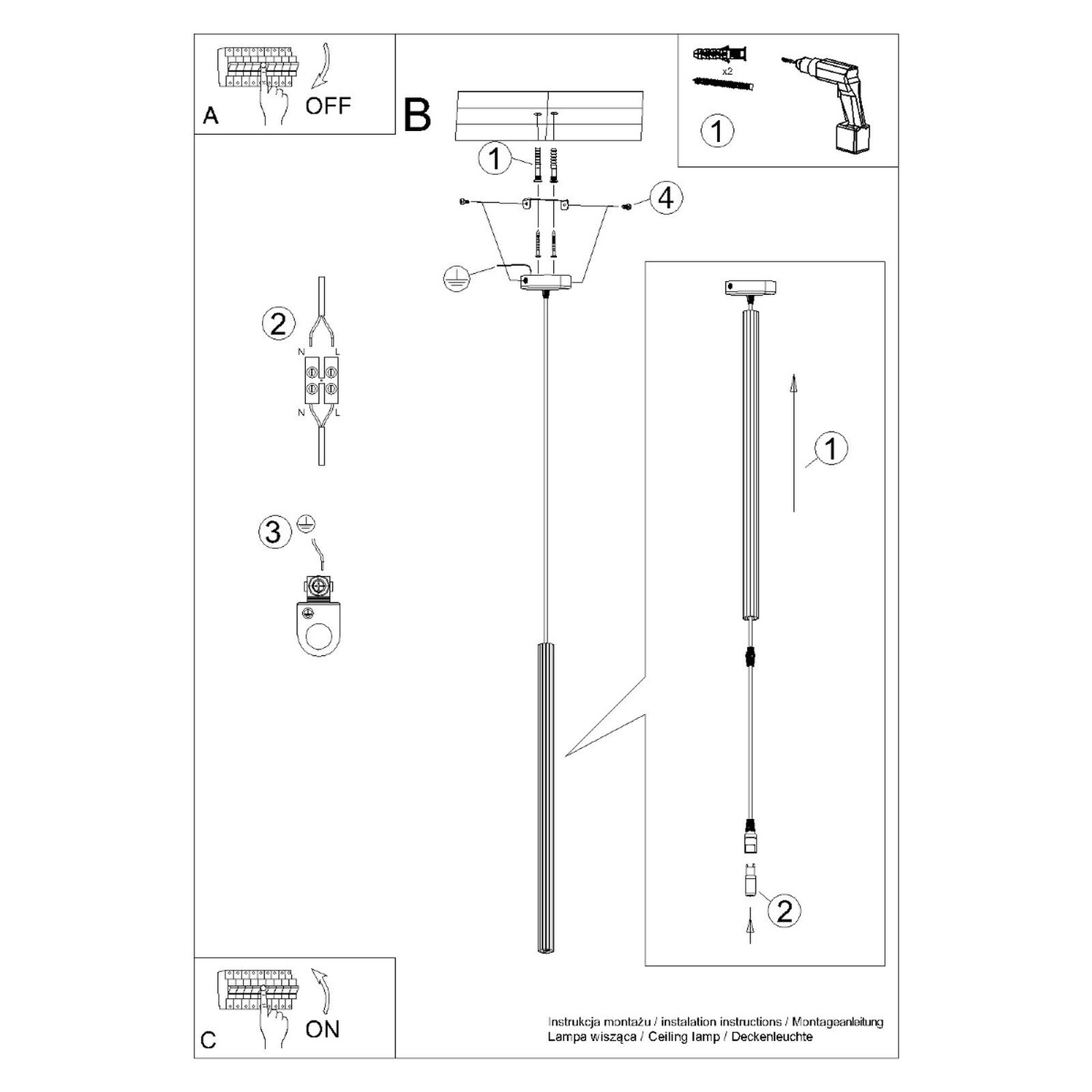 Pendant Lamp Arche 1 Gold - Thumbnail 14