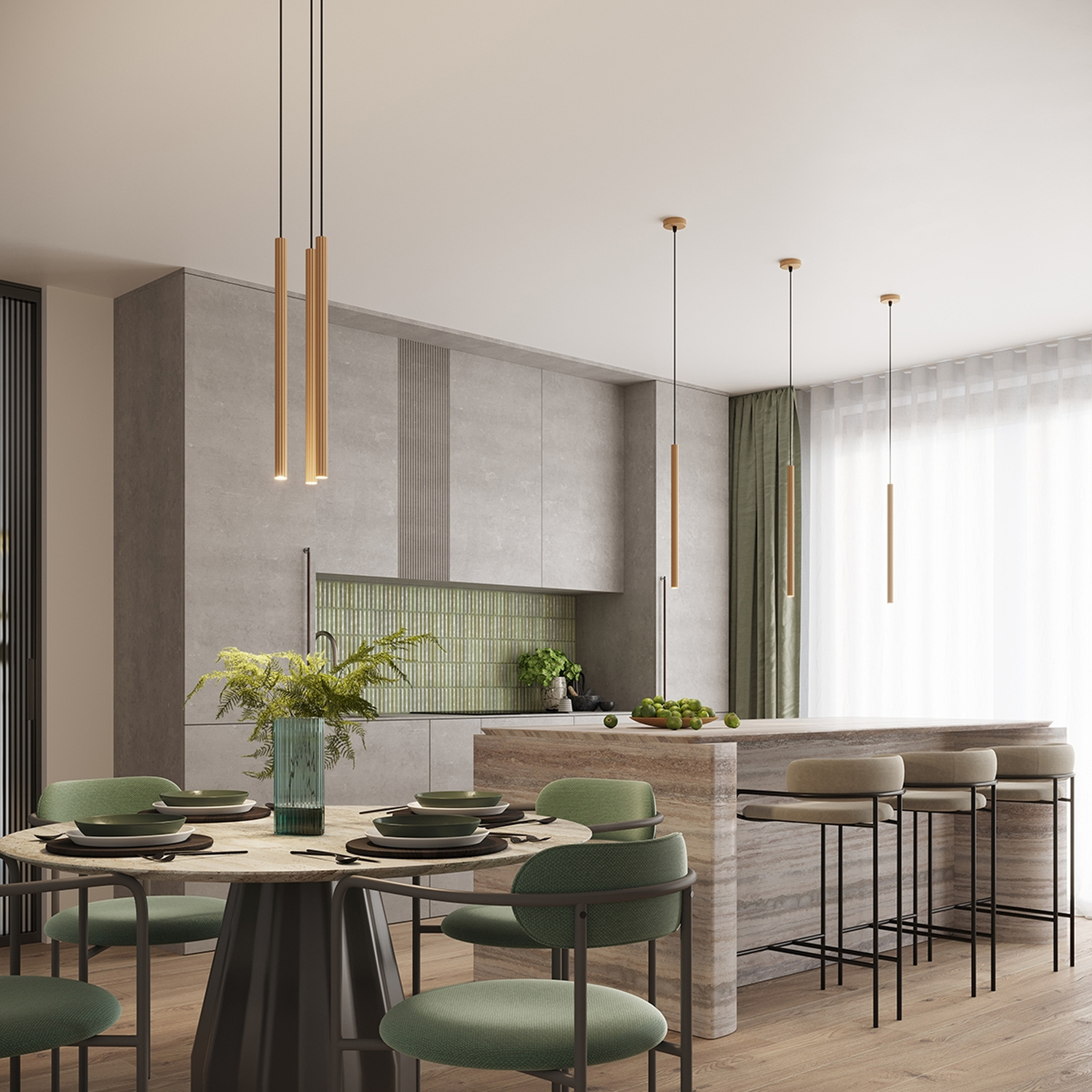 Pendant Lamp Arche 1 Gold - Thumbnail 17