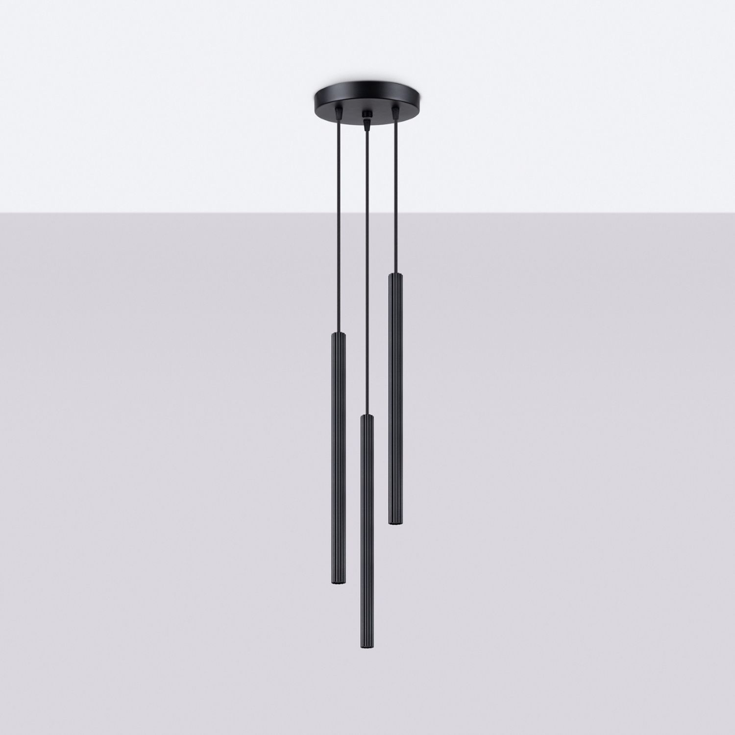 Pendant Lamp Arche 3P Black - Thumbnail 2