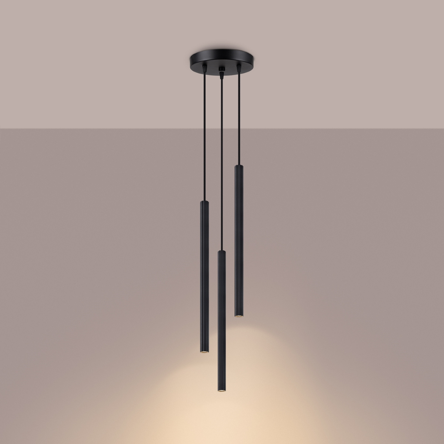 Pendant Lamp Arche 3P Black - Thumbnail 3