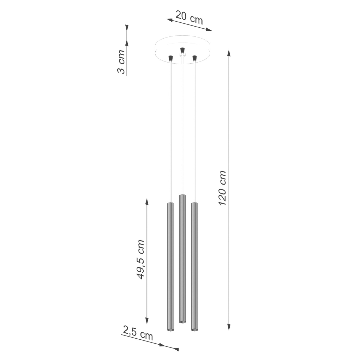Pendant Lamp Arche 3P Gold - Thumbnail 13
