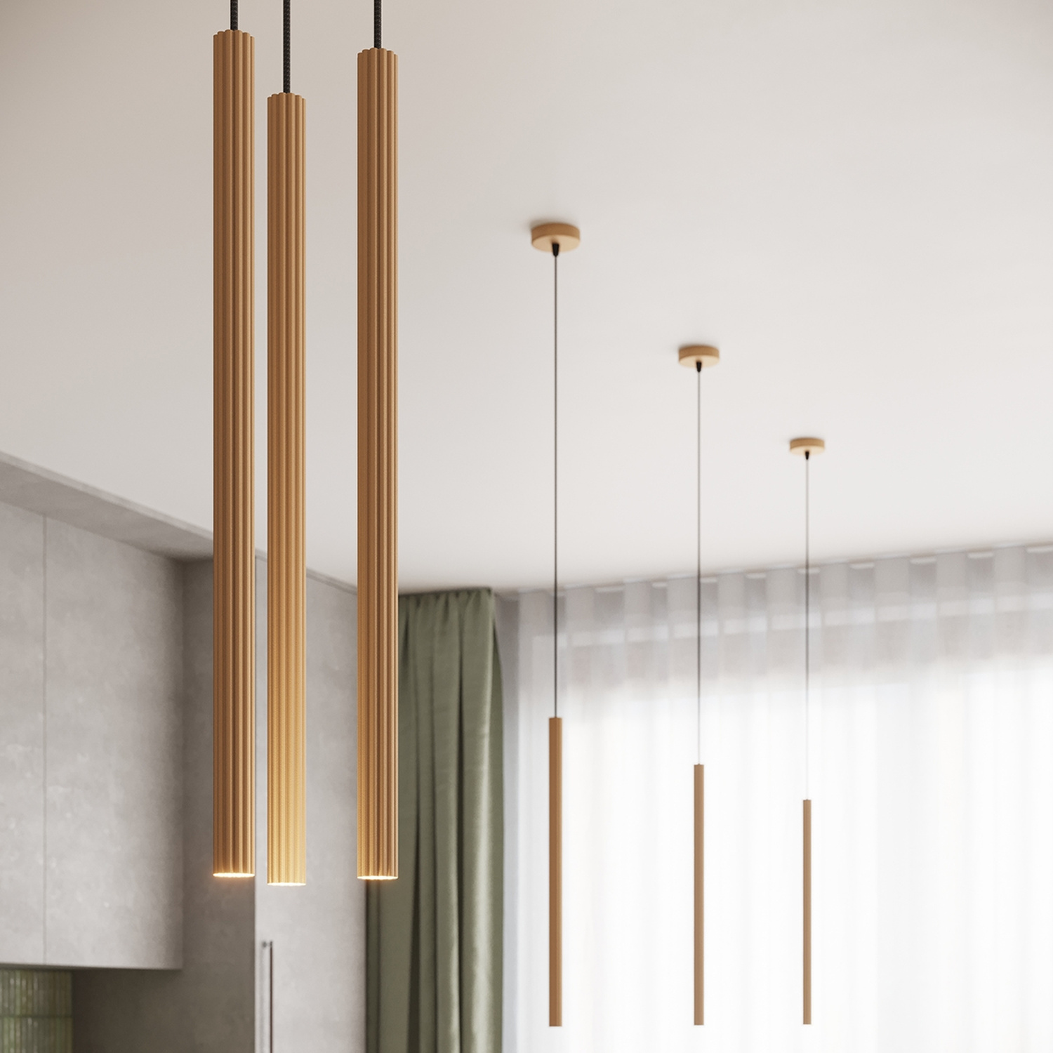 Pendant Lamp Arche 3P Gold - Thumbnail 16