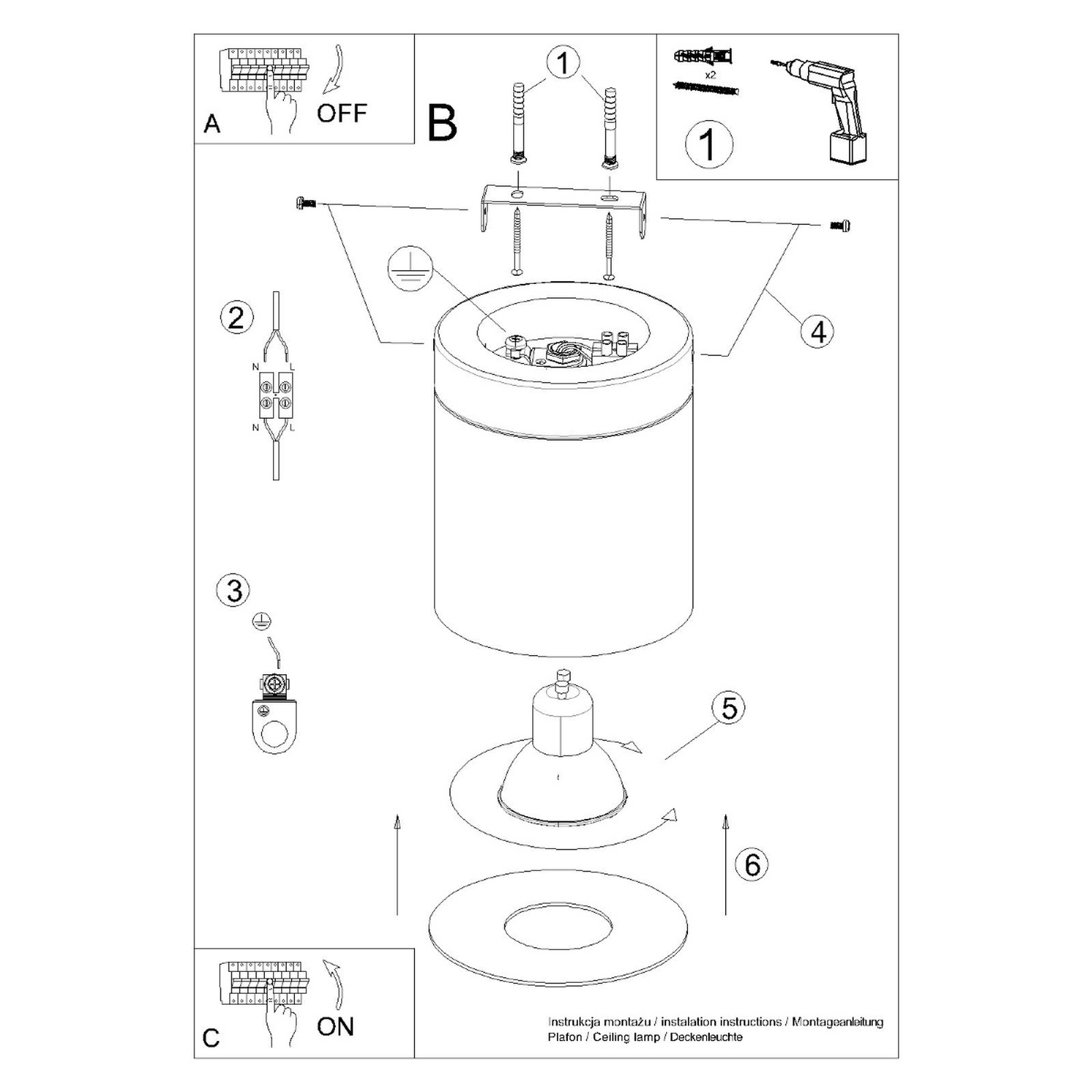 Ceiling Lamp Rif White - Thumbnail 10