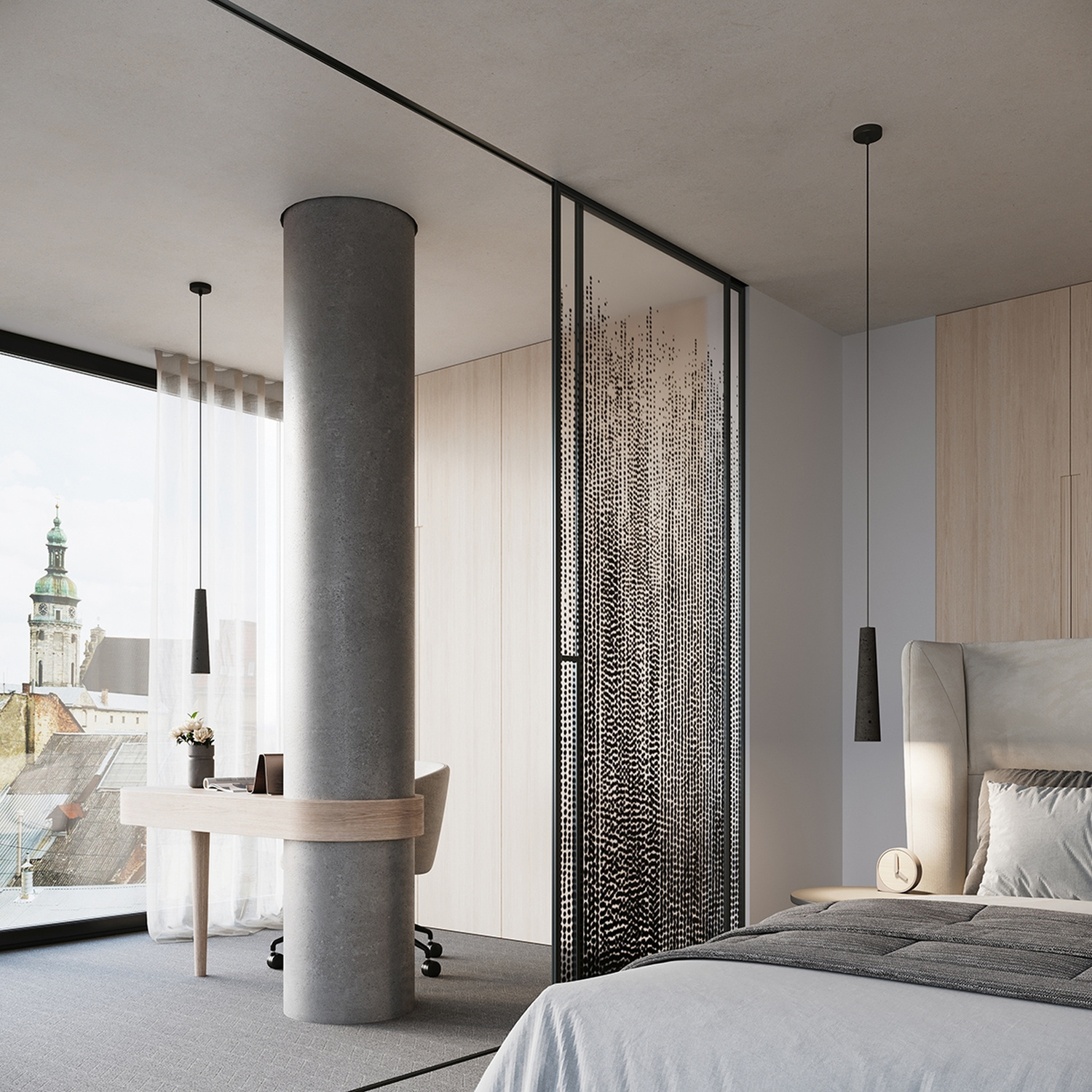 Pendant Lamp Electra Black Concrete - Thumbnail 14