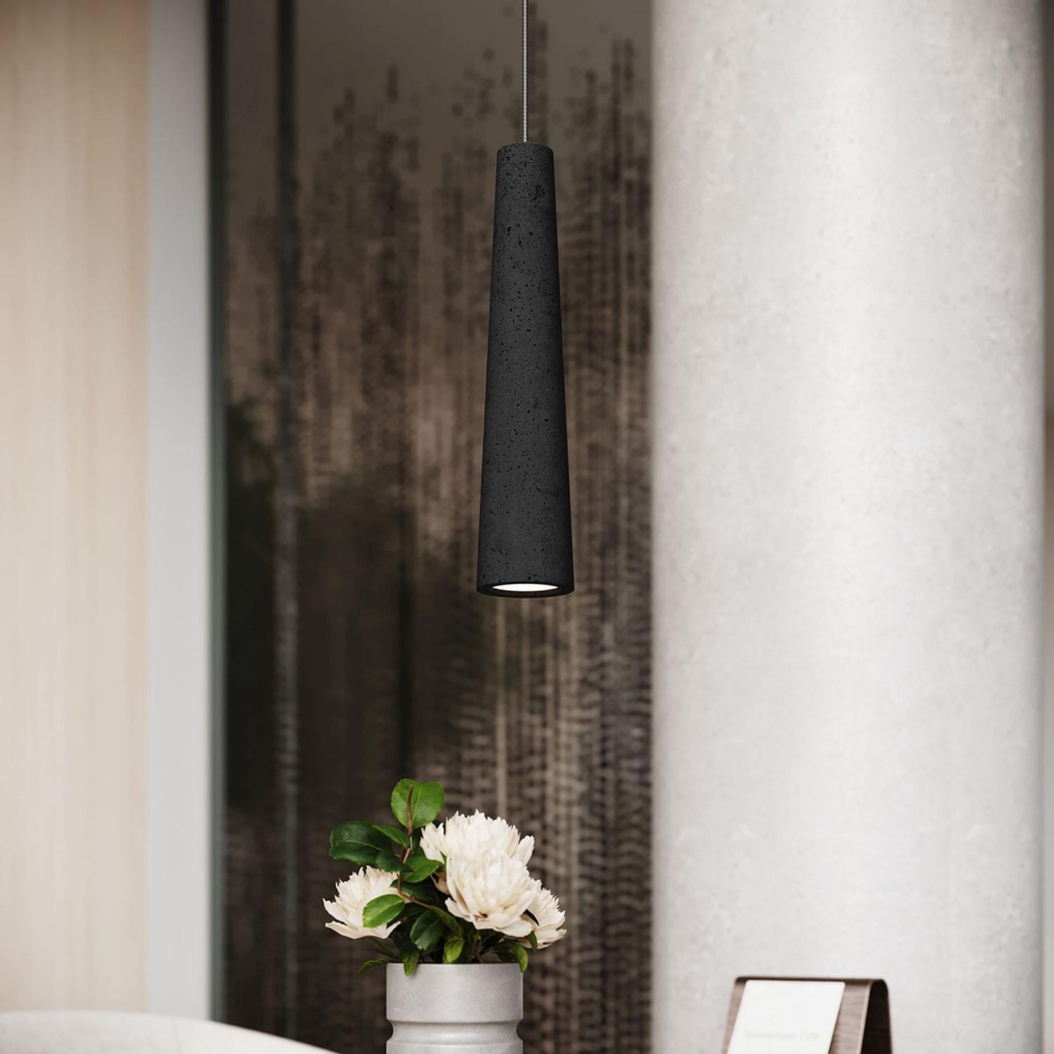Pendant Lamp Electra Black Concrete - Thumbnail 16