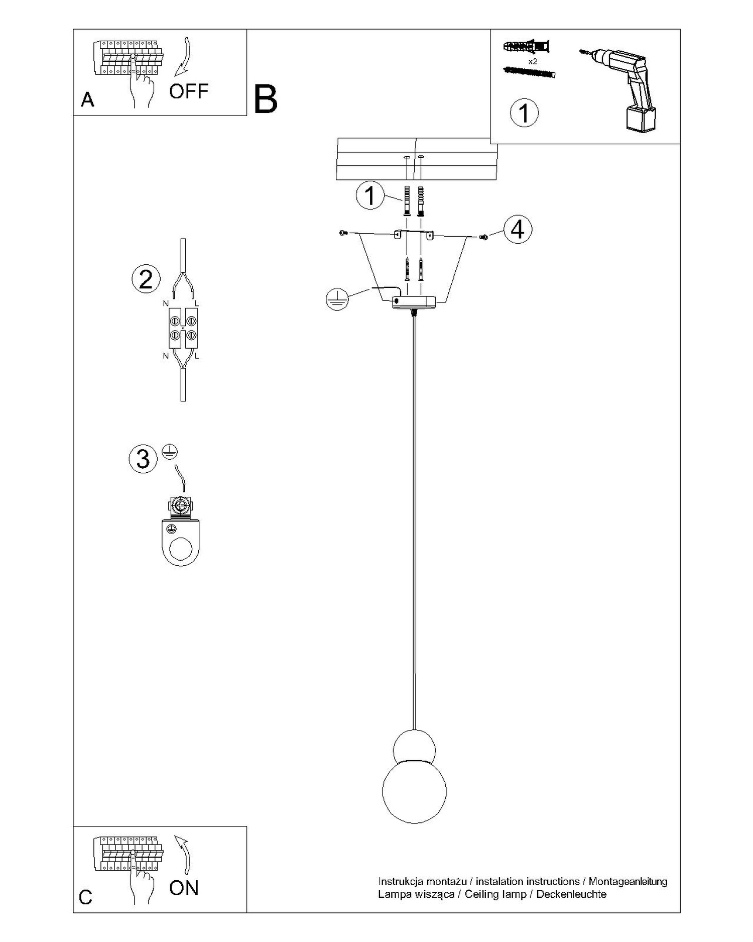 Pendant Lamp Pekka 1 White/Natural Wood - Thumbnail 11