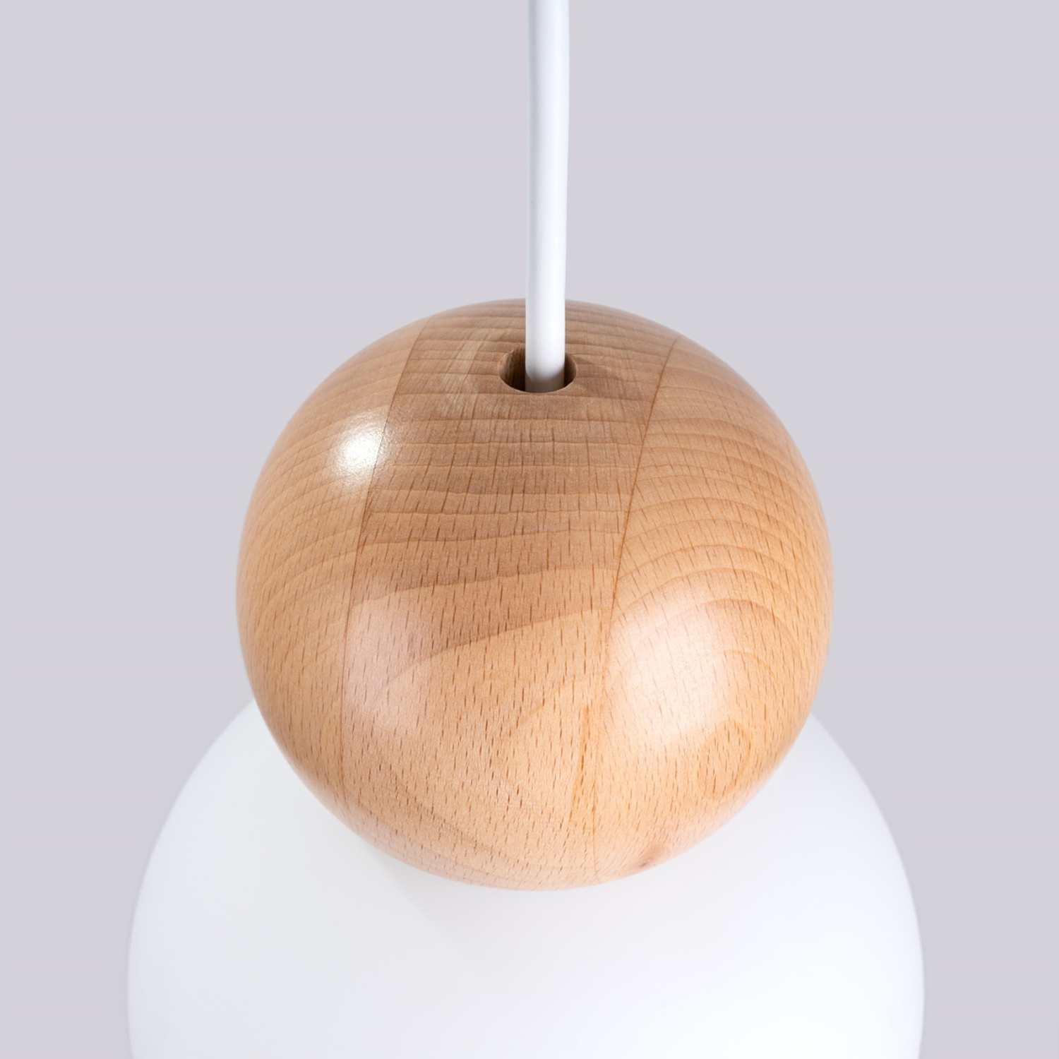 Pendant Lamp Pekka 3P White/Natural Wood - Thumbnail 9