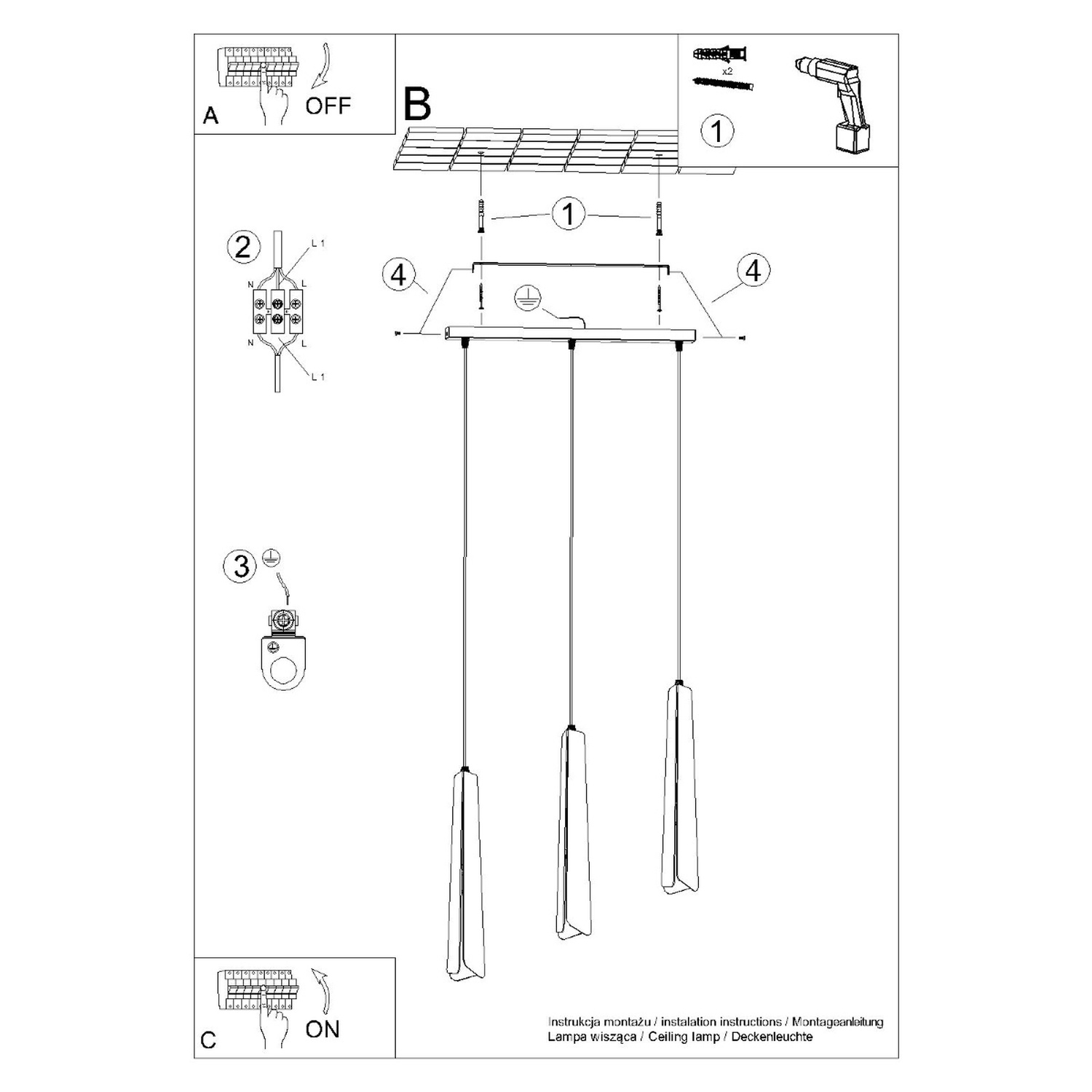 Pendant Lamp Prysm 3L White - Thumbnail 15