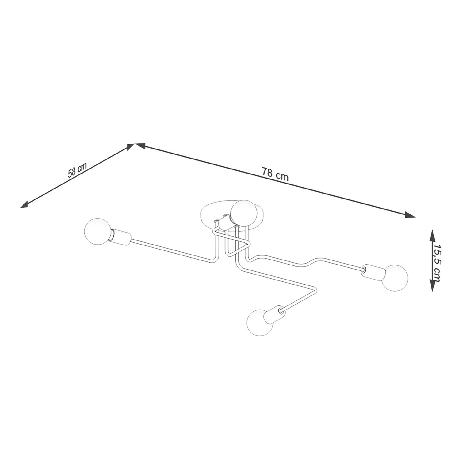 Chandelier Vector 4 White - Thumbnail 4