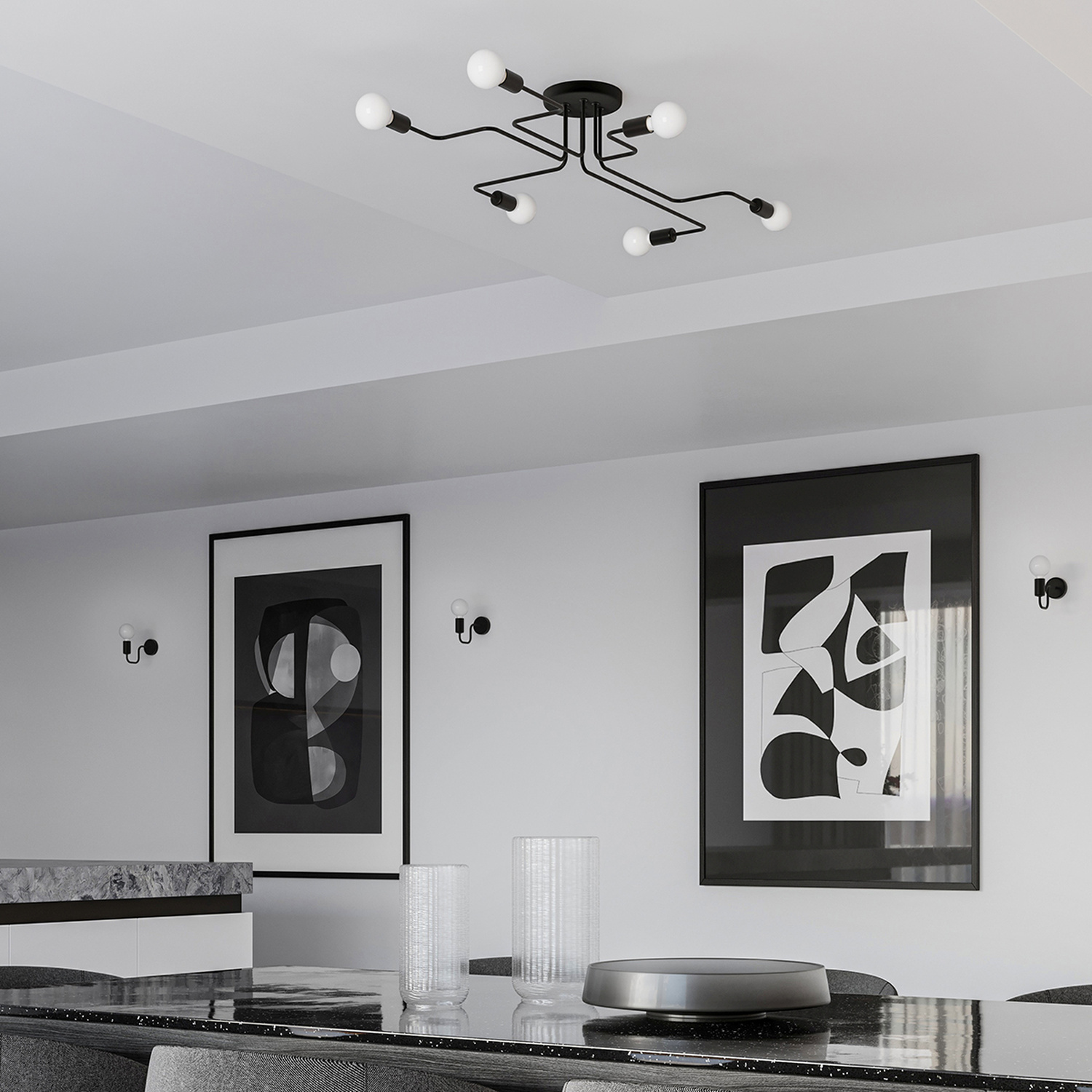 Chandelier Vector 4 Black - Thumbnail 7