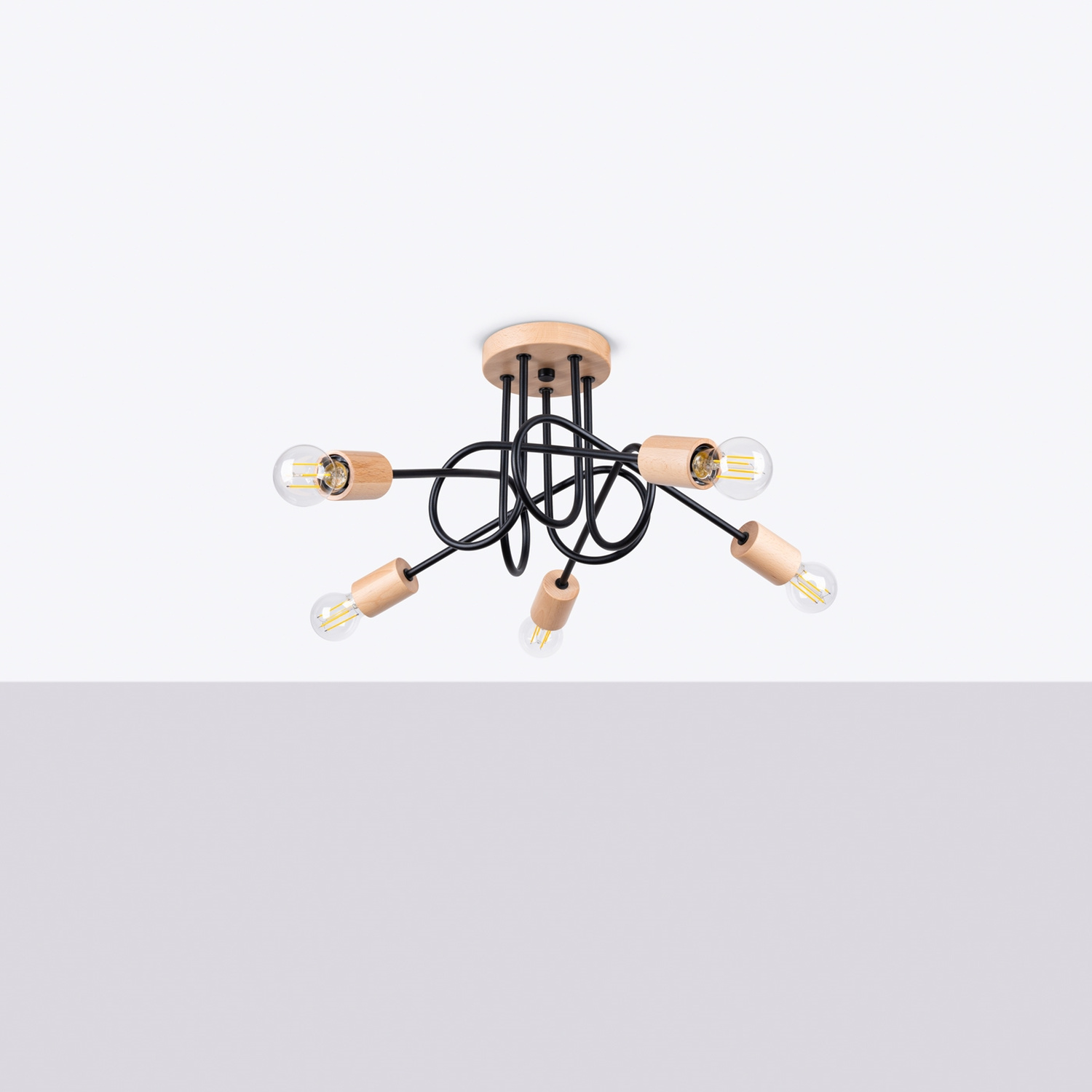 Chandelier Ember 5 Schwarz - Thumbnail 2