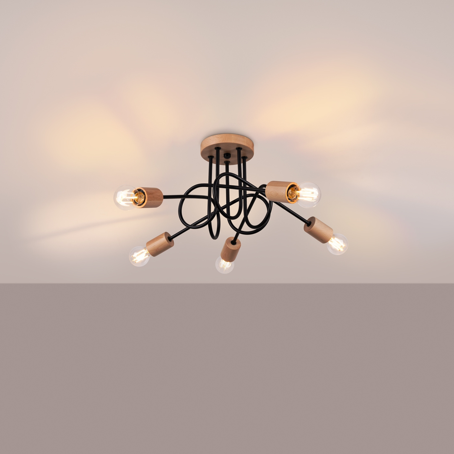 Chandelier Ember 5 Schwarz - Thumbnail 3