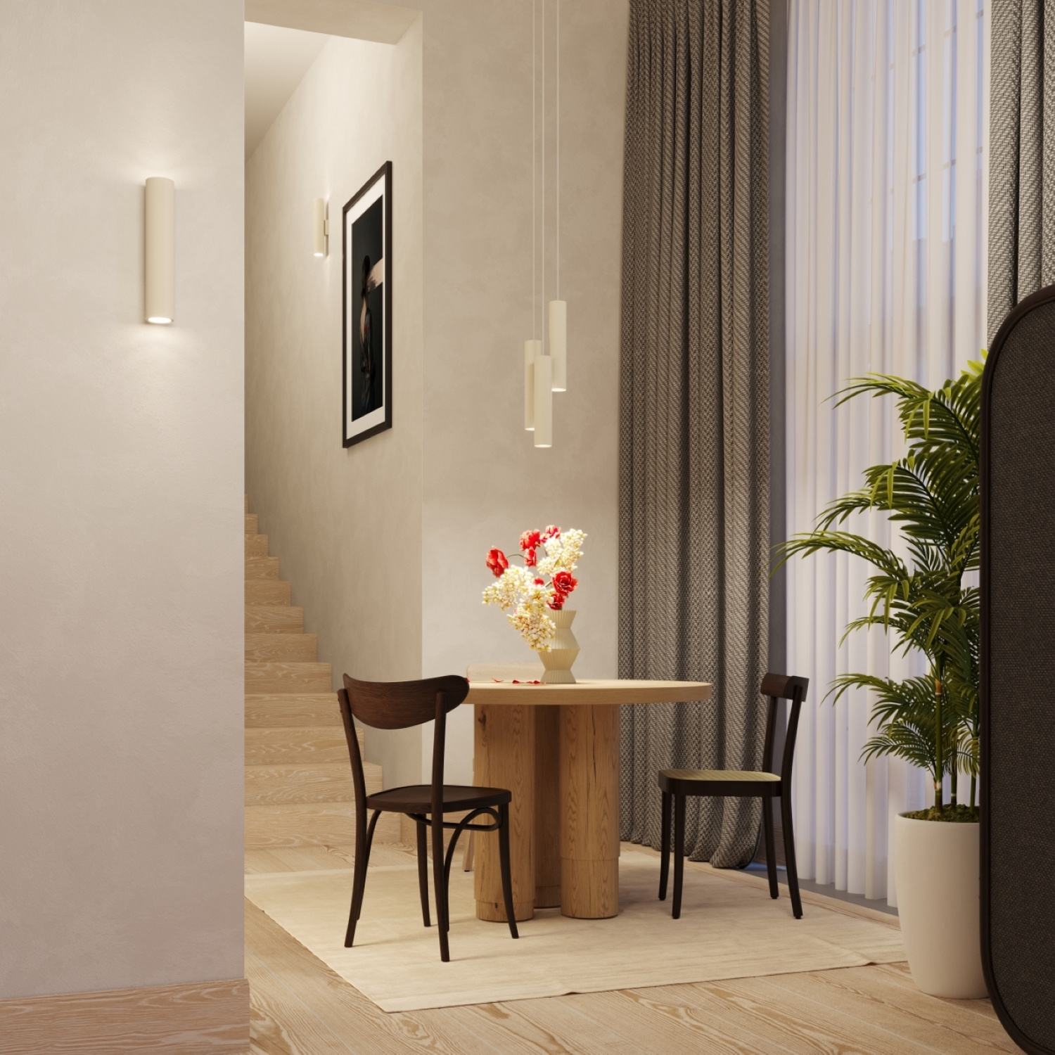 Pendant Lamp Lagos 3P Beige - Thumbnail 10