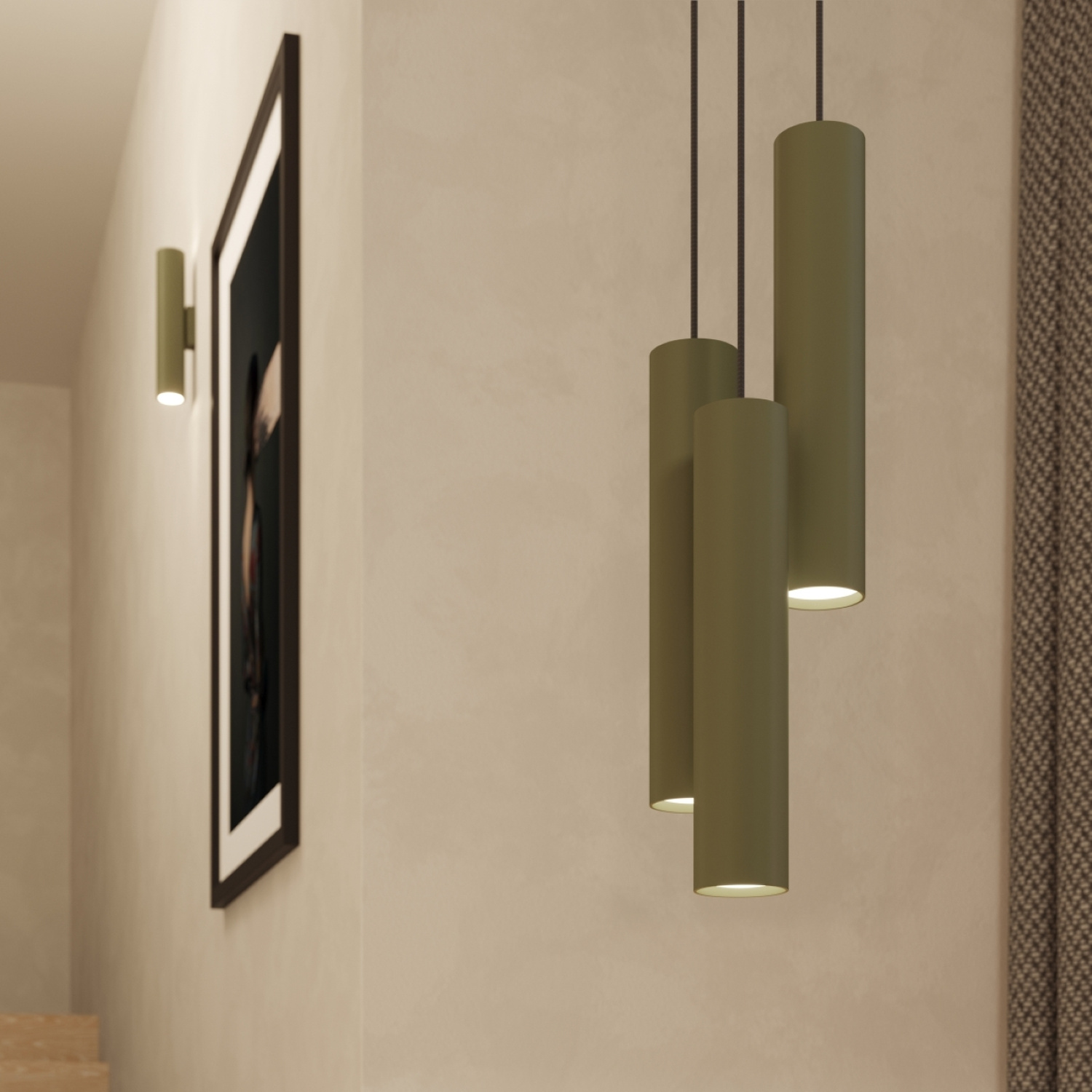 Pendant Lamp Lagos 3L Olive Green - Thumbnail 11