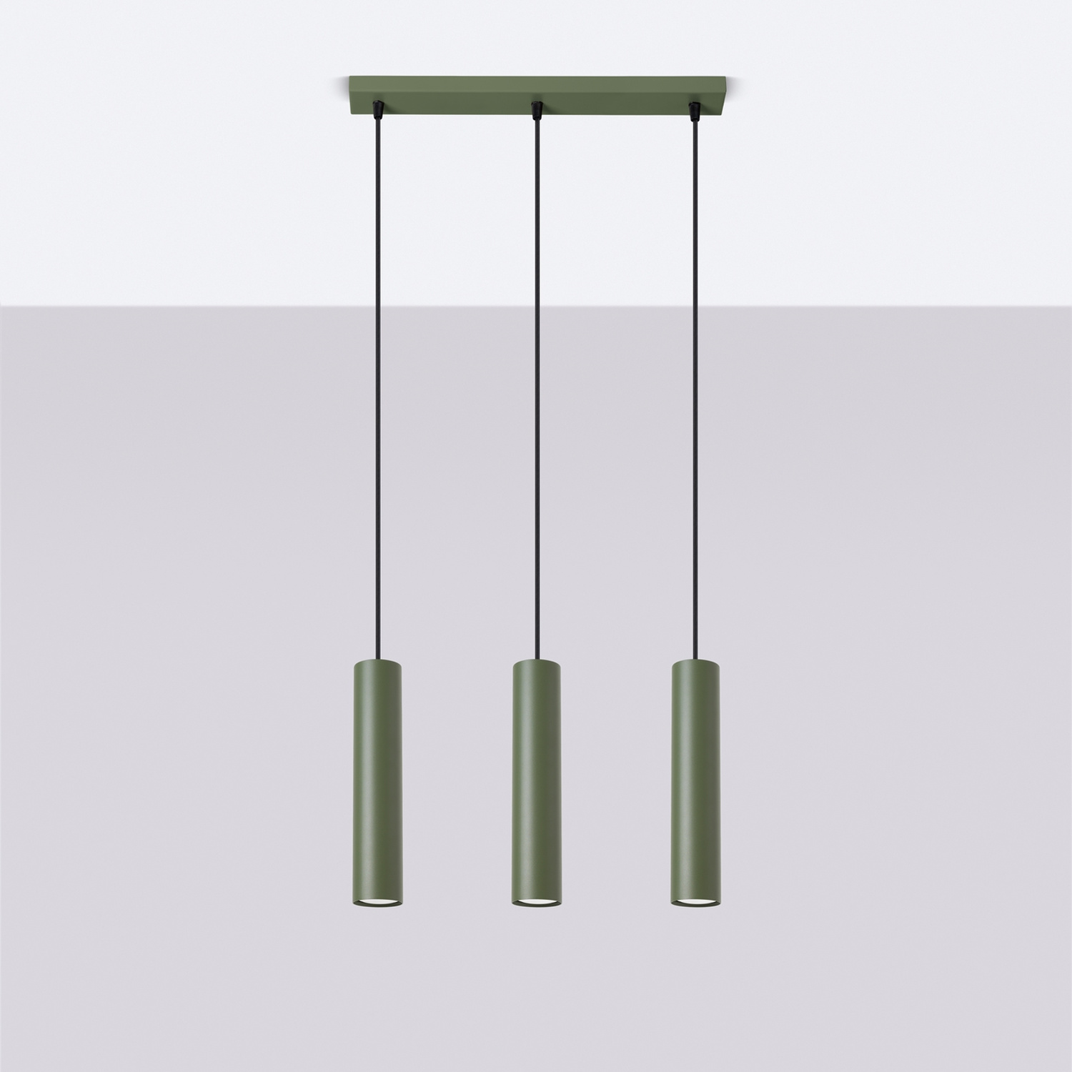 Pendant Lamp Lagos 3L Olive Green - Thumbnail 2