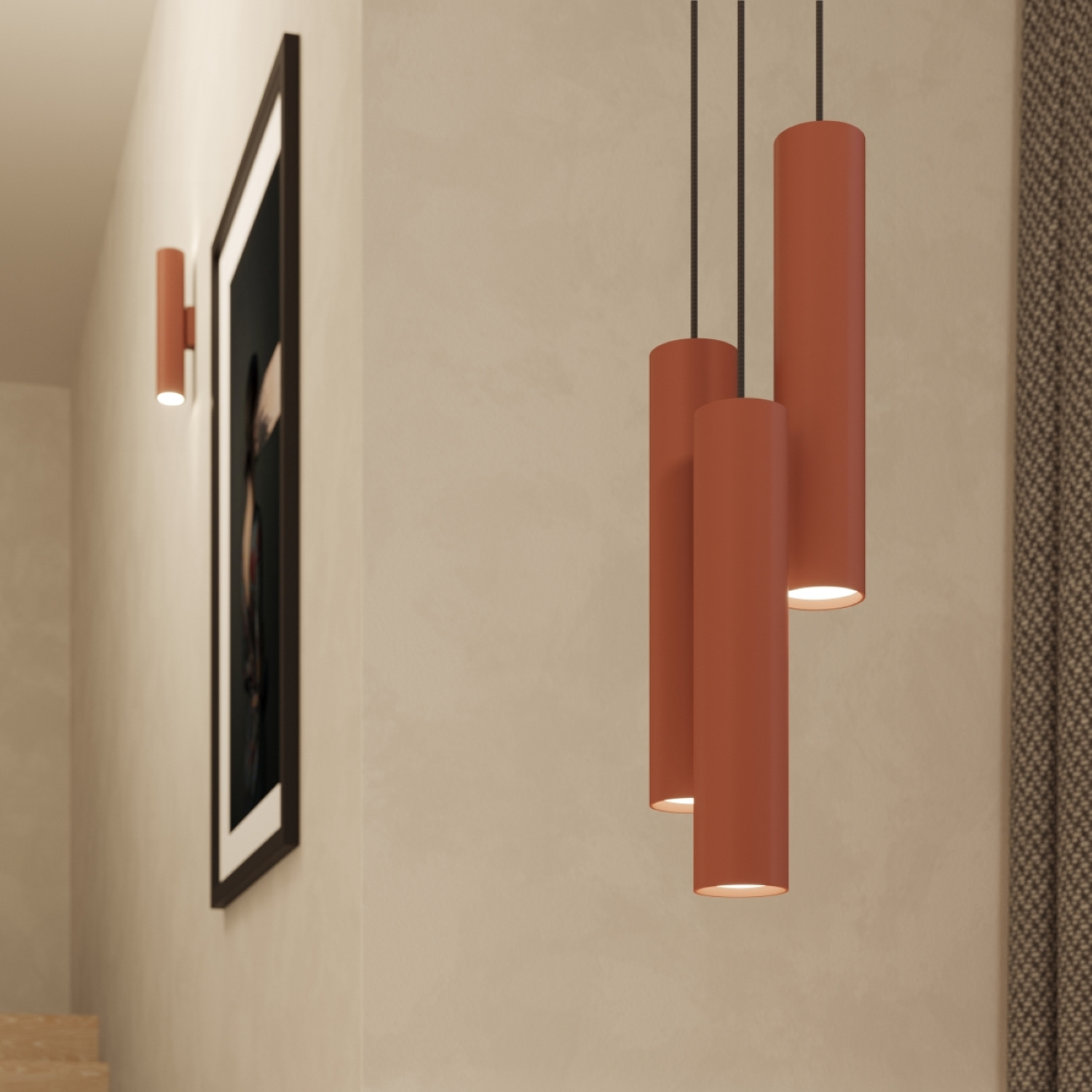 Pendant Lamp Lagos 3L Red Ochre - Thumbnail 11