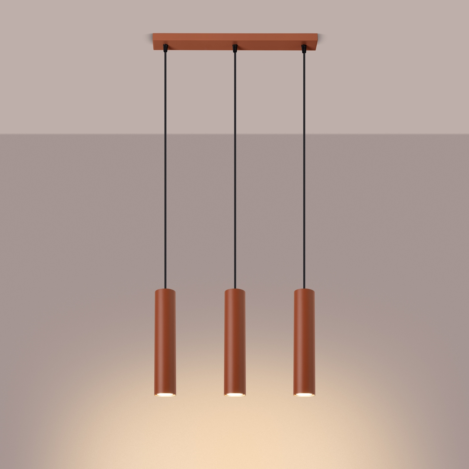 Pendant Lamp Lagos 3L Red Ochre - Thumbnail 3