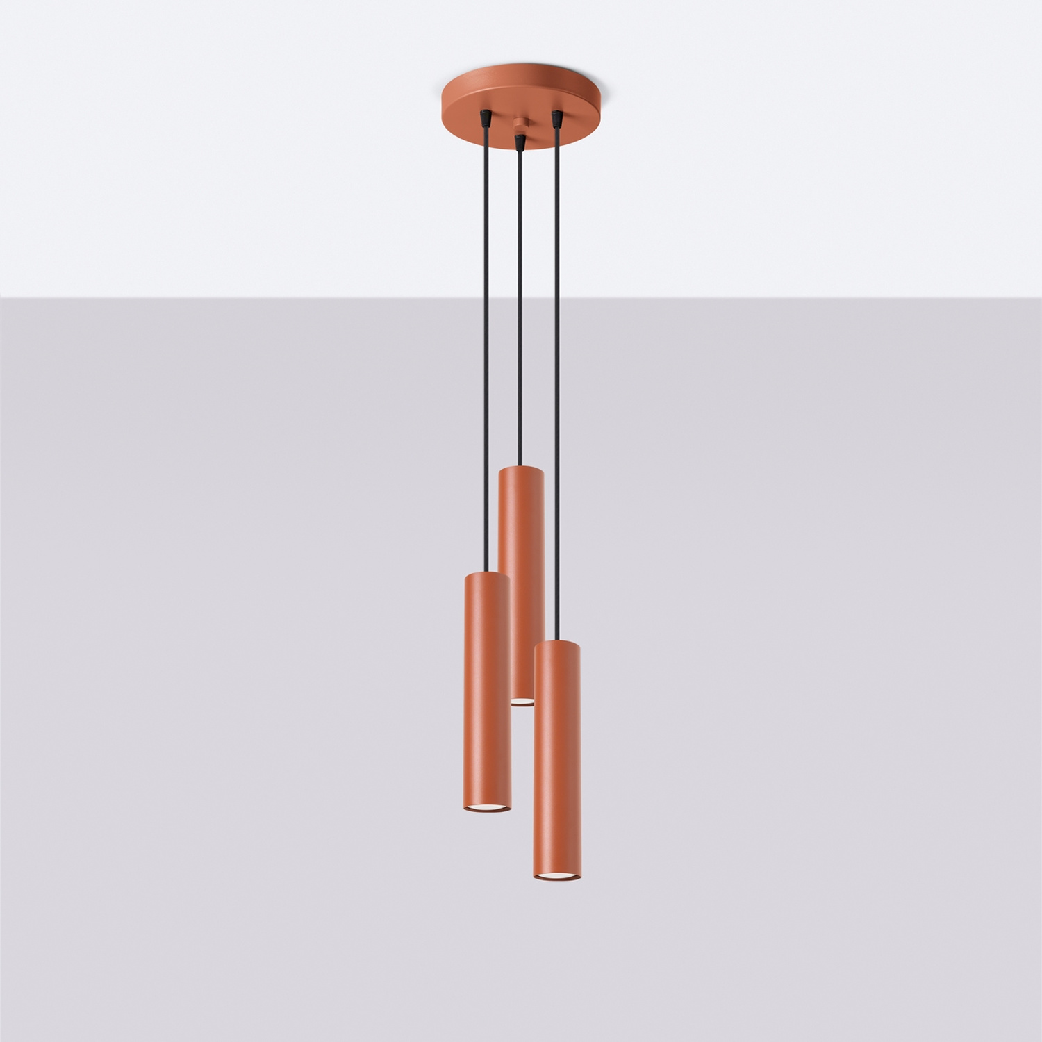 Pendant Lamp Lagos 3P Red Ochre - Thumbnail 2