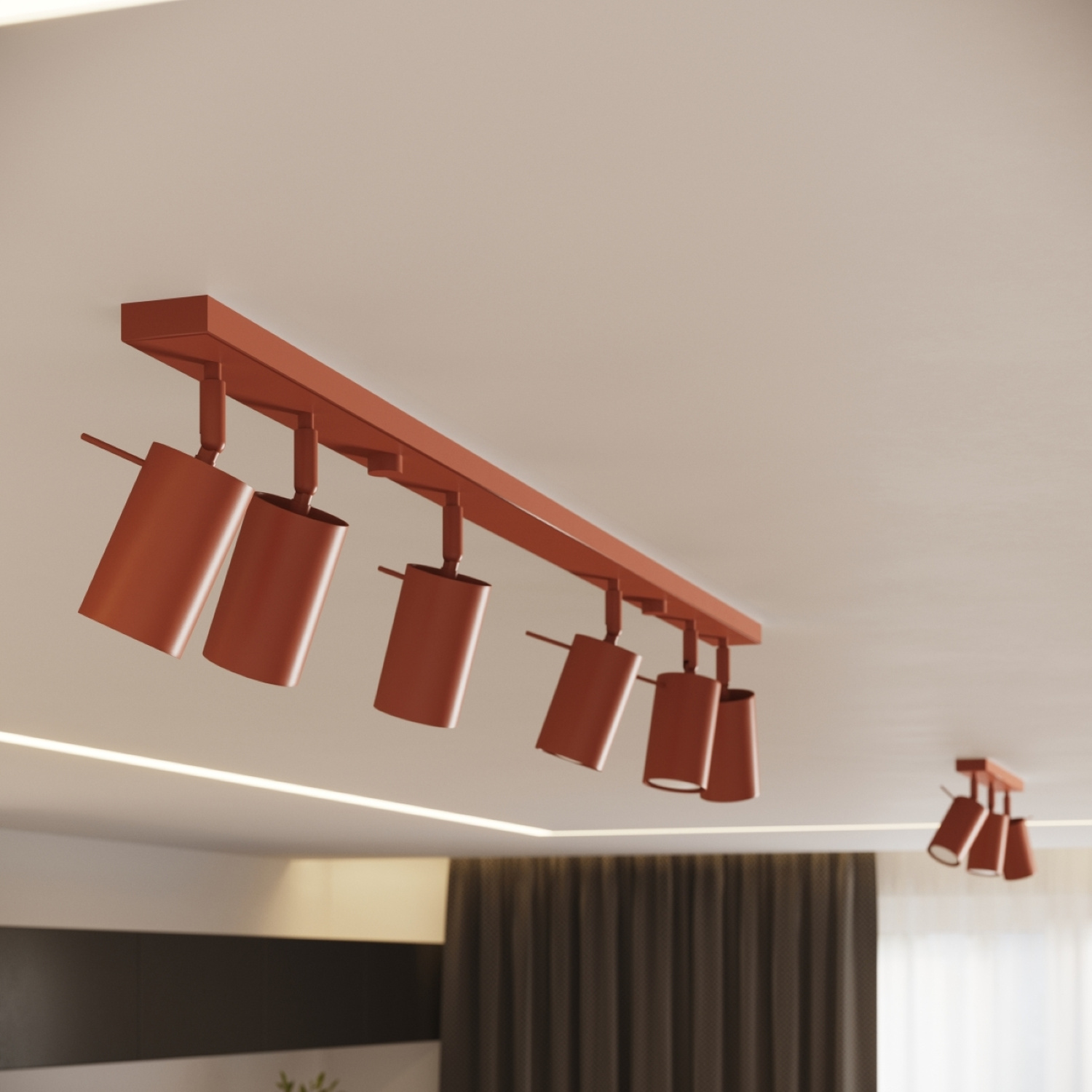 Ceiling Lamp Ring 4L Red Ochra - Thumbnail 13