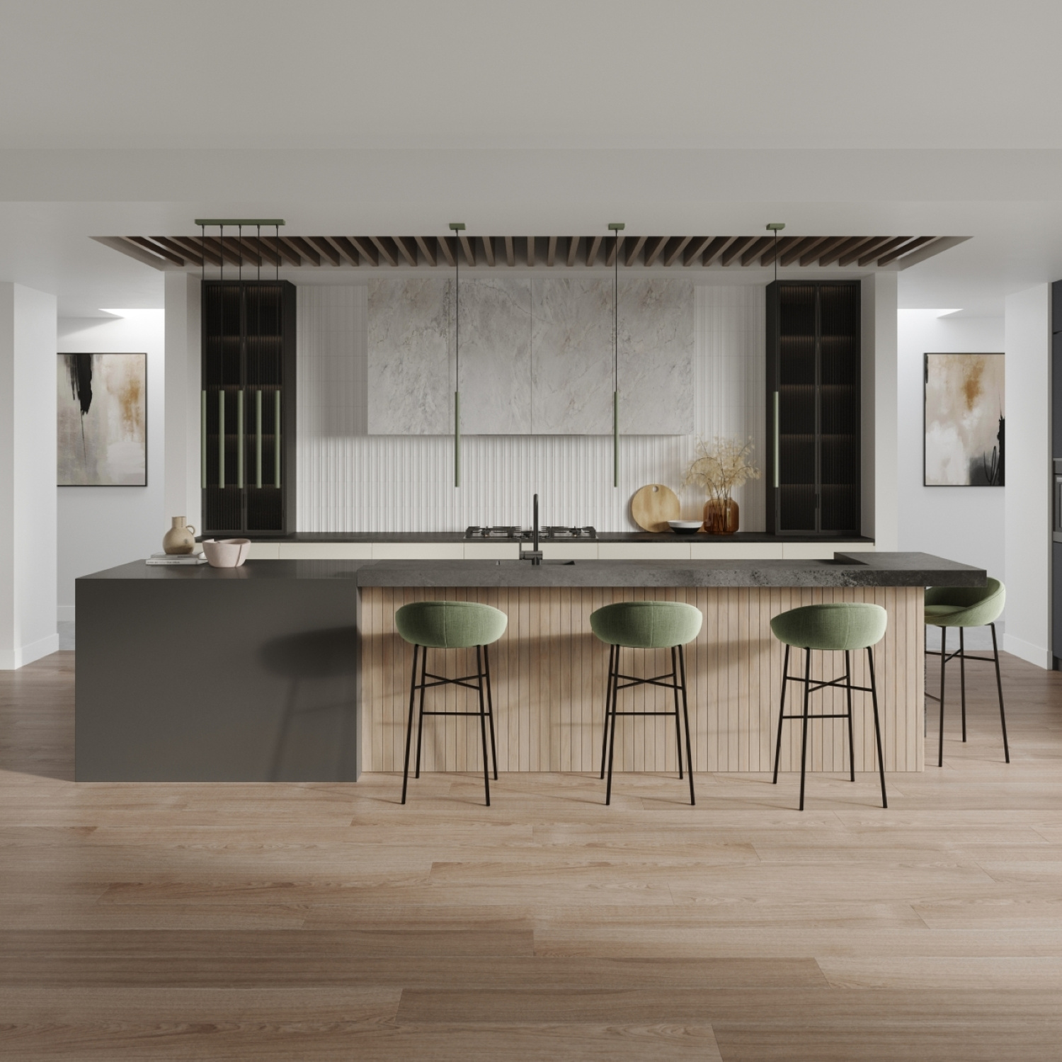 Pendant Lamp Pastelo 5P Olive Green - Thumbnail 7