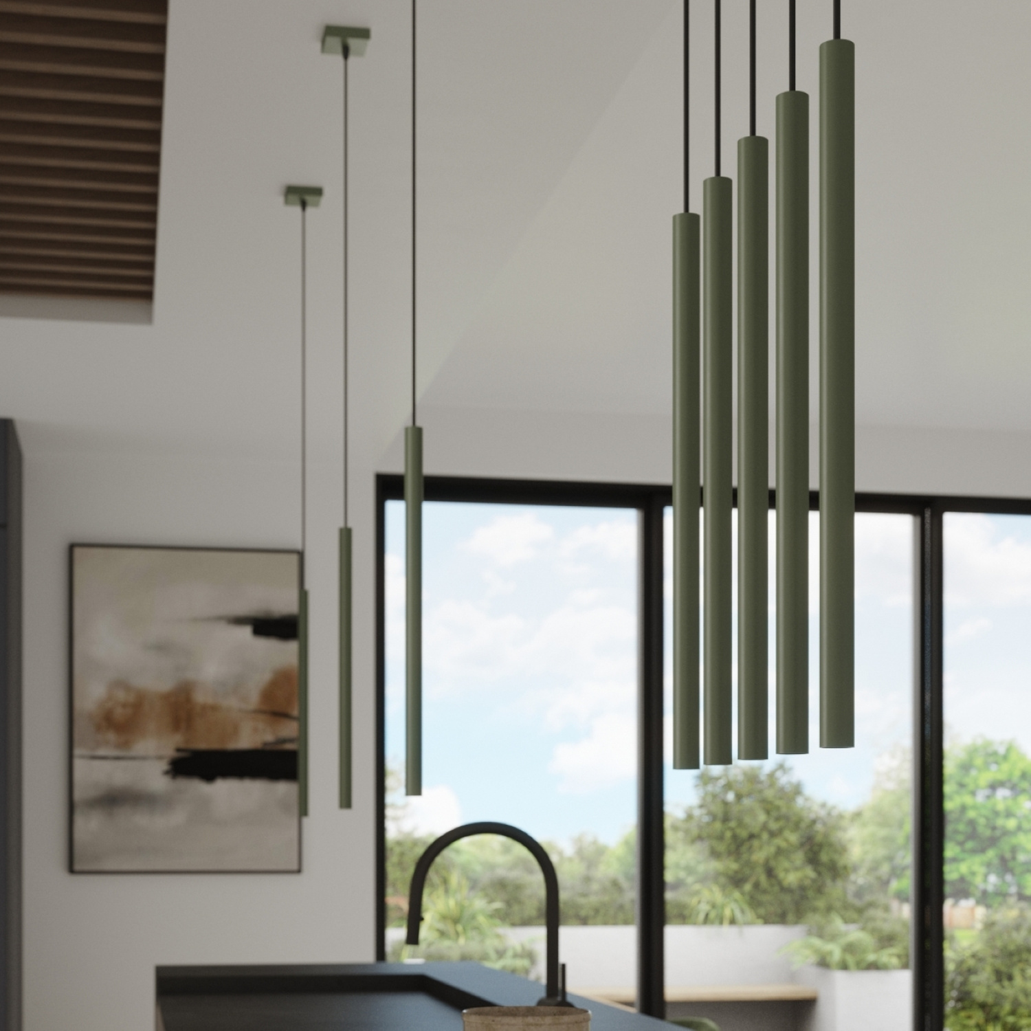 Wall Lamp Pastelo 2 Olive Green - Thumbnail 8
