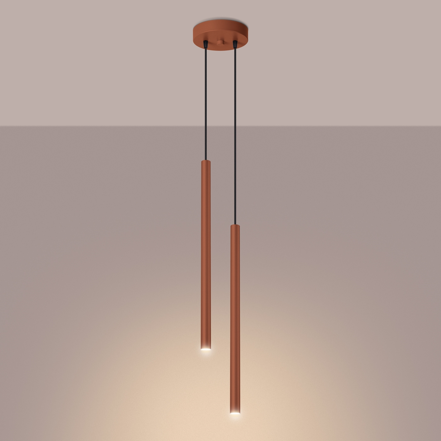 Pendant Lamp Pastelo 2 Red Ochre - Thumbnail 3