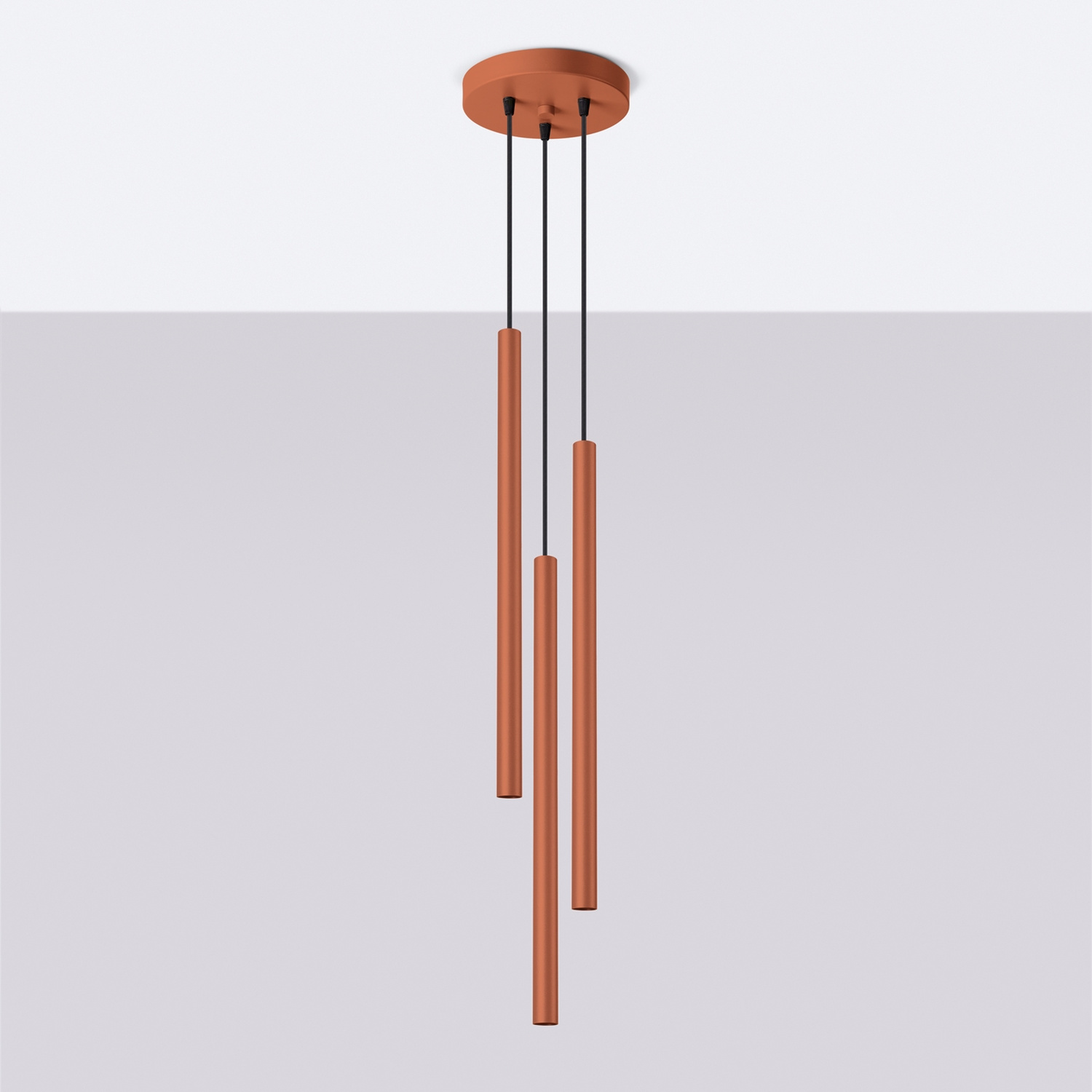 Pendant Lamp Pastelo 3P Red Ochre - Thumbnail 2