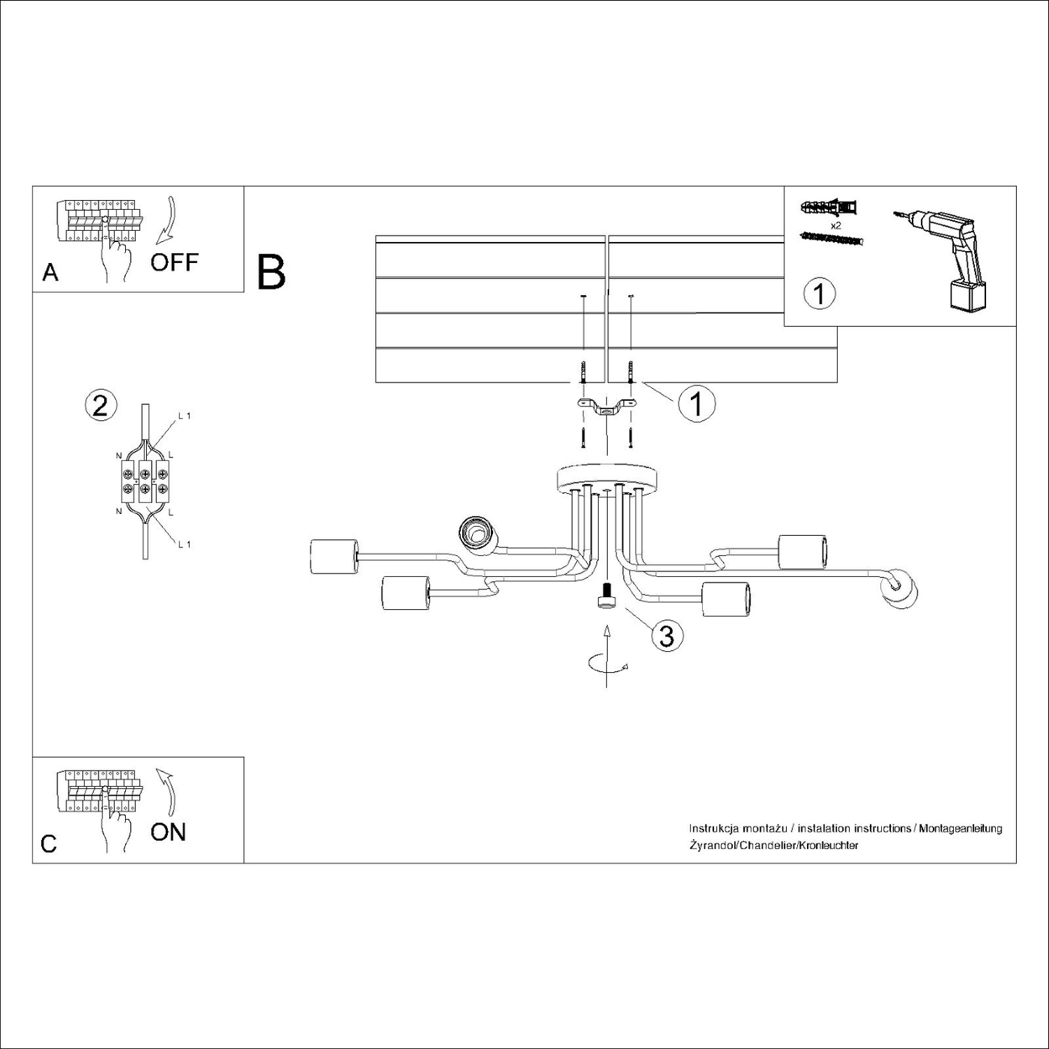 Chandelier Timbo 6 White - Thumbnail 9