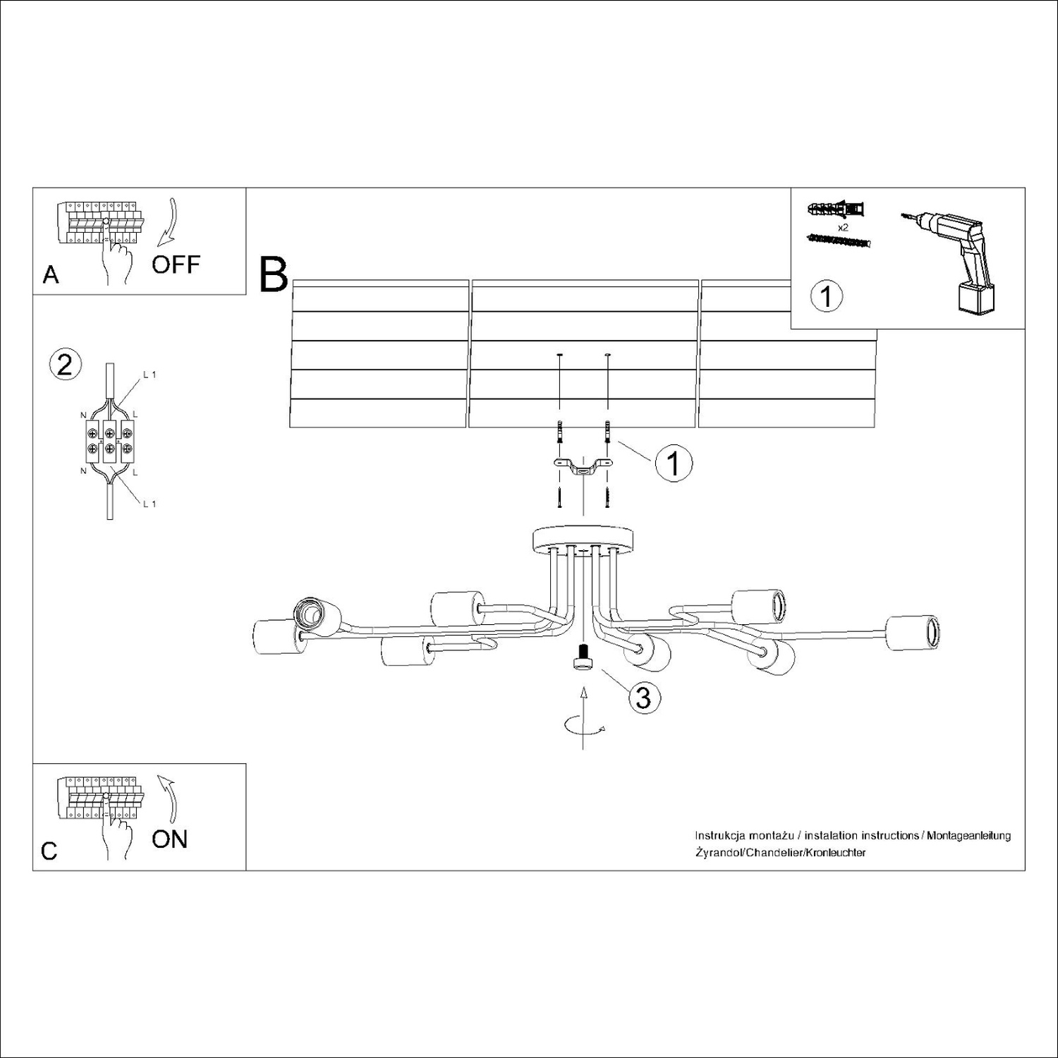 Chandelier Timbo 8 White - Thumbnail 9